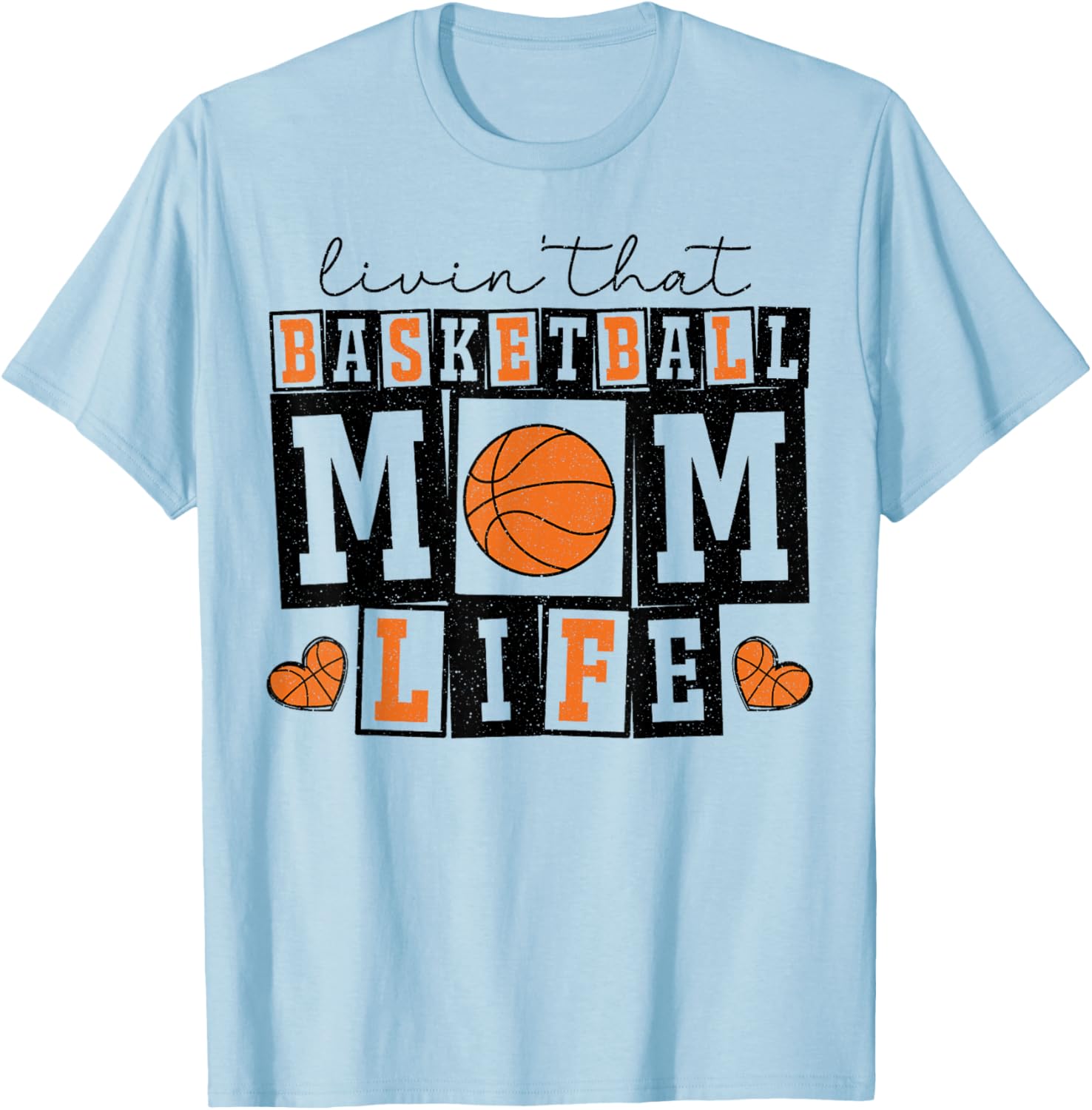 Vintage Livin Basketball Mom Life Game Day T-Shirt for Proud Moms - 6
