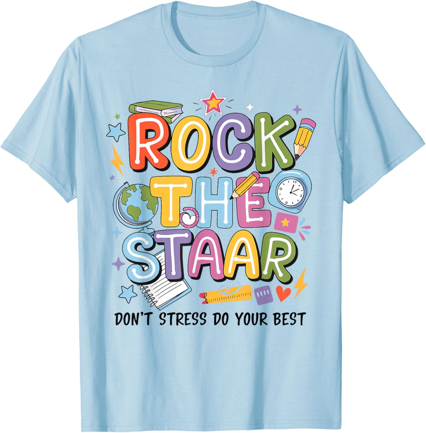 Rock The Test STARR Day Teacher Motivational T-Shirt for Testing Success - 2