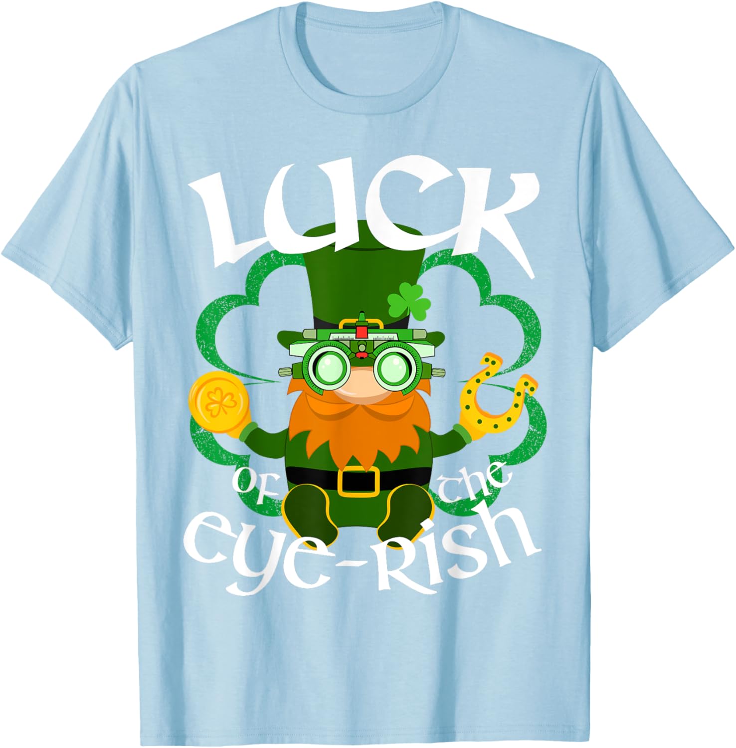 St Patrick's Day Irish Gnome Eye Doctor T-Shirt for Optometrists - 2