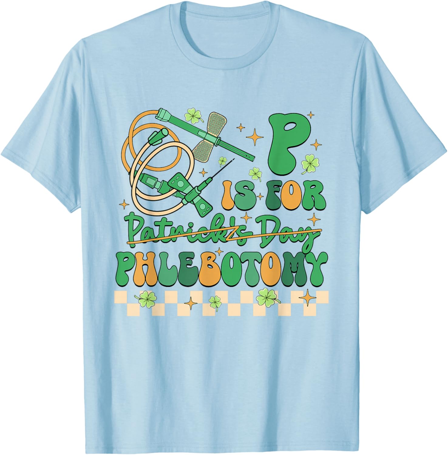 Cute St Patrick's Day T-Shirt for Phlebotomists and Nurses - 10