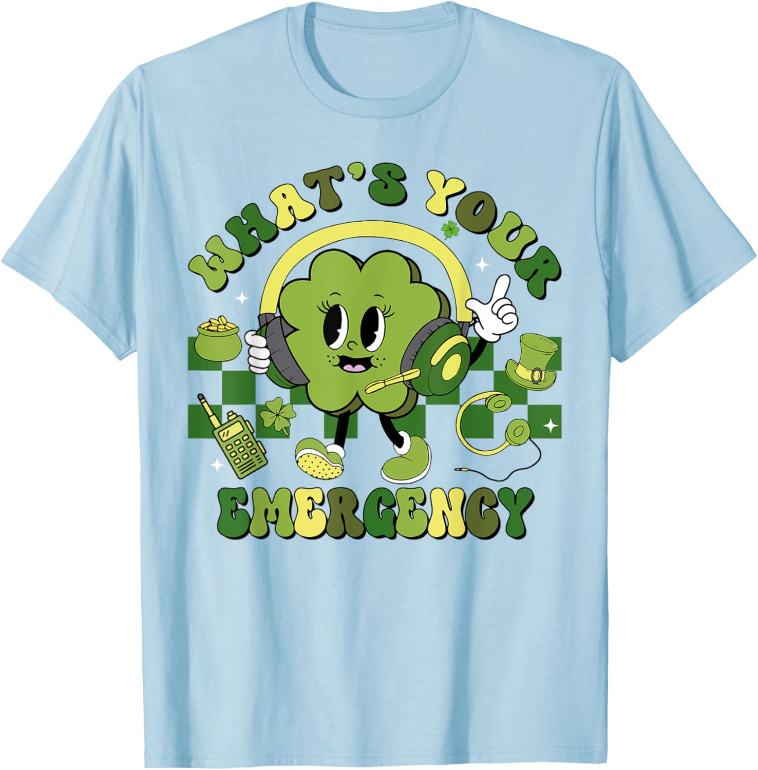 Shamrock Emergency Dispatcher St Patrick's Day T-Shirt for Fun Celebrations - 3