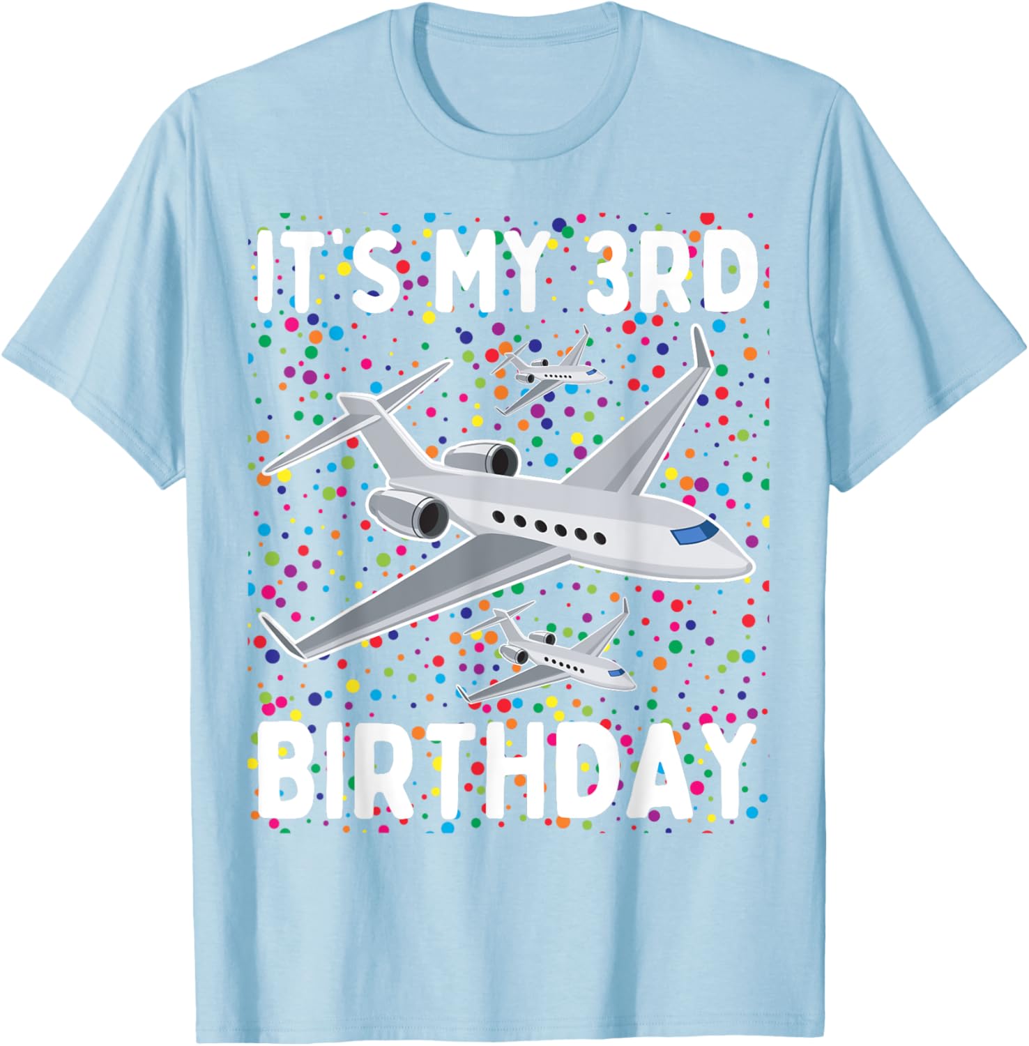 It's My 3rd Birthday Airplane T-Shirt for Boys and Girls - Fun Party Wear - 3