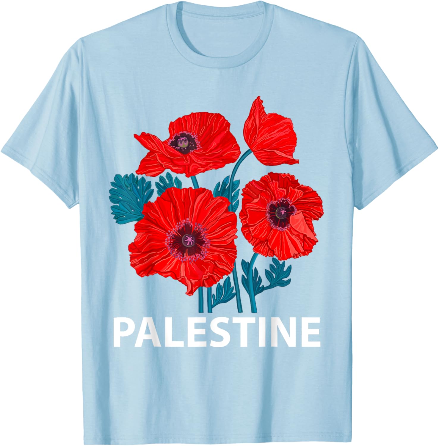 Palestine Patriotic Poppy T-Shirt for Palestinian Resistance Support - 20