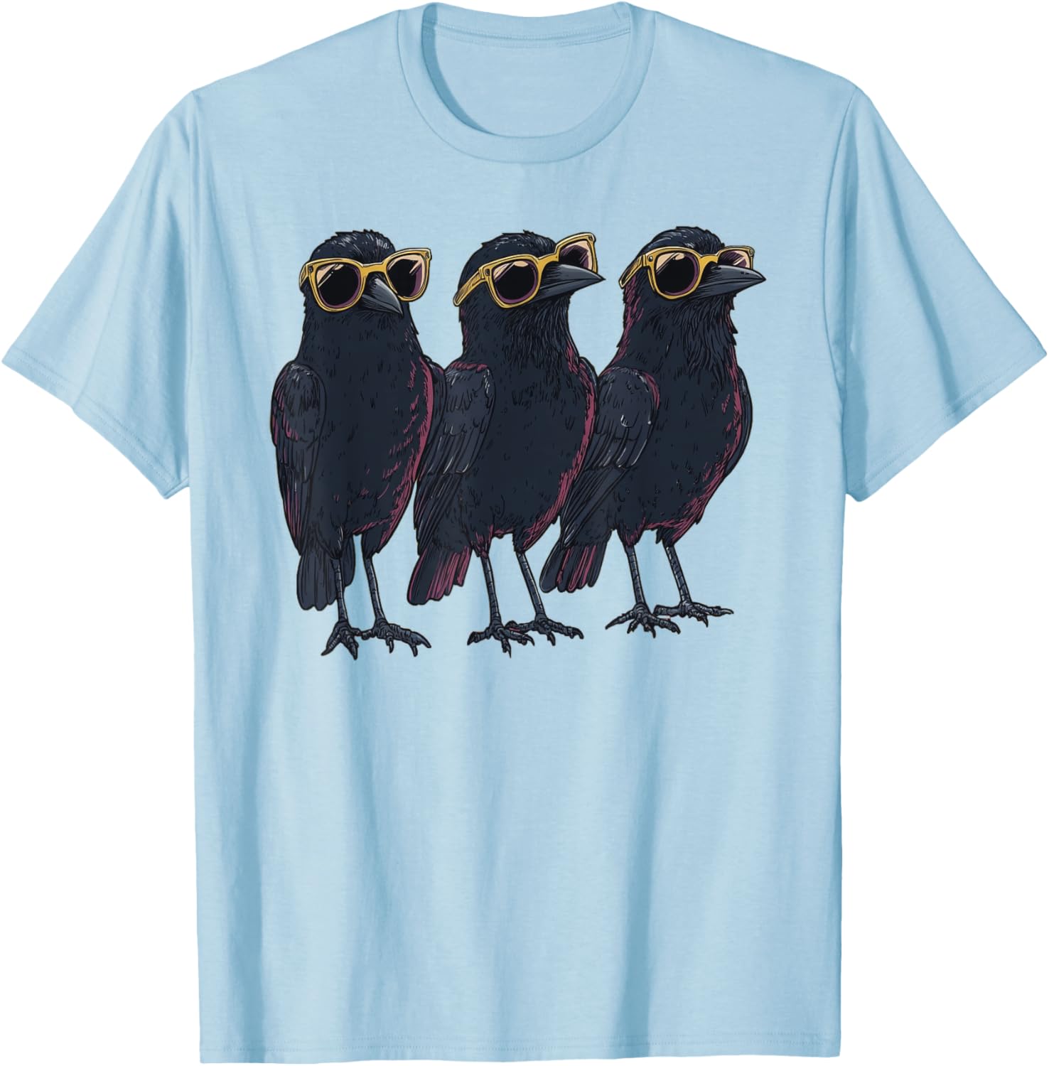 Cool Crow Raven T-Shirt with Sunglasses for Bird Lovers and Trendsetters - 8