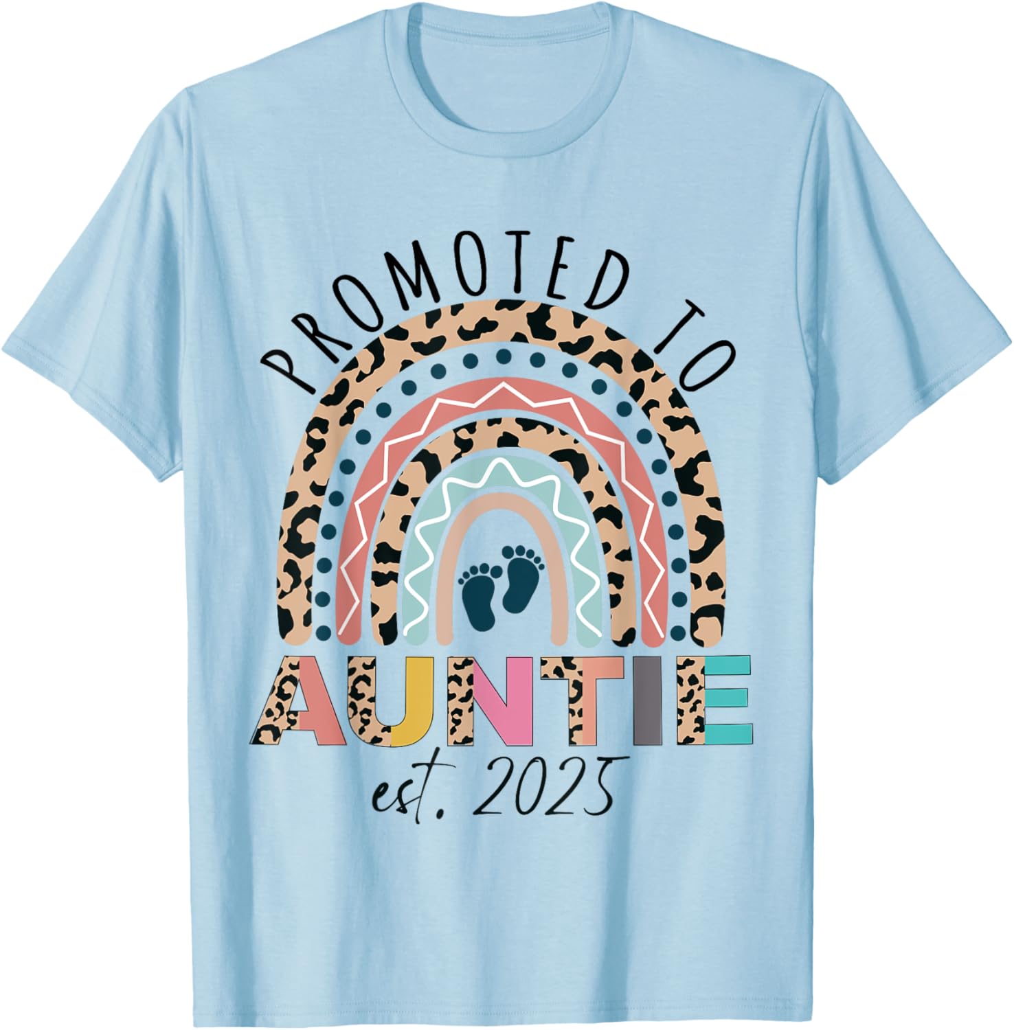 Promoted to Auntie Est 2025 Cute Mothers Day T-Shirt Gift for Aunties - 20