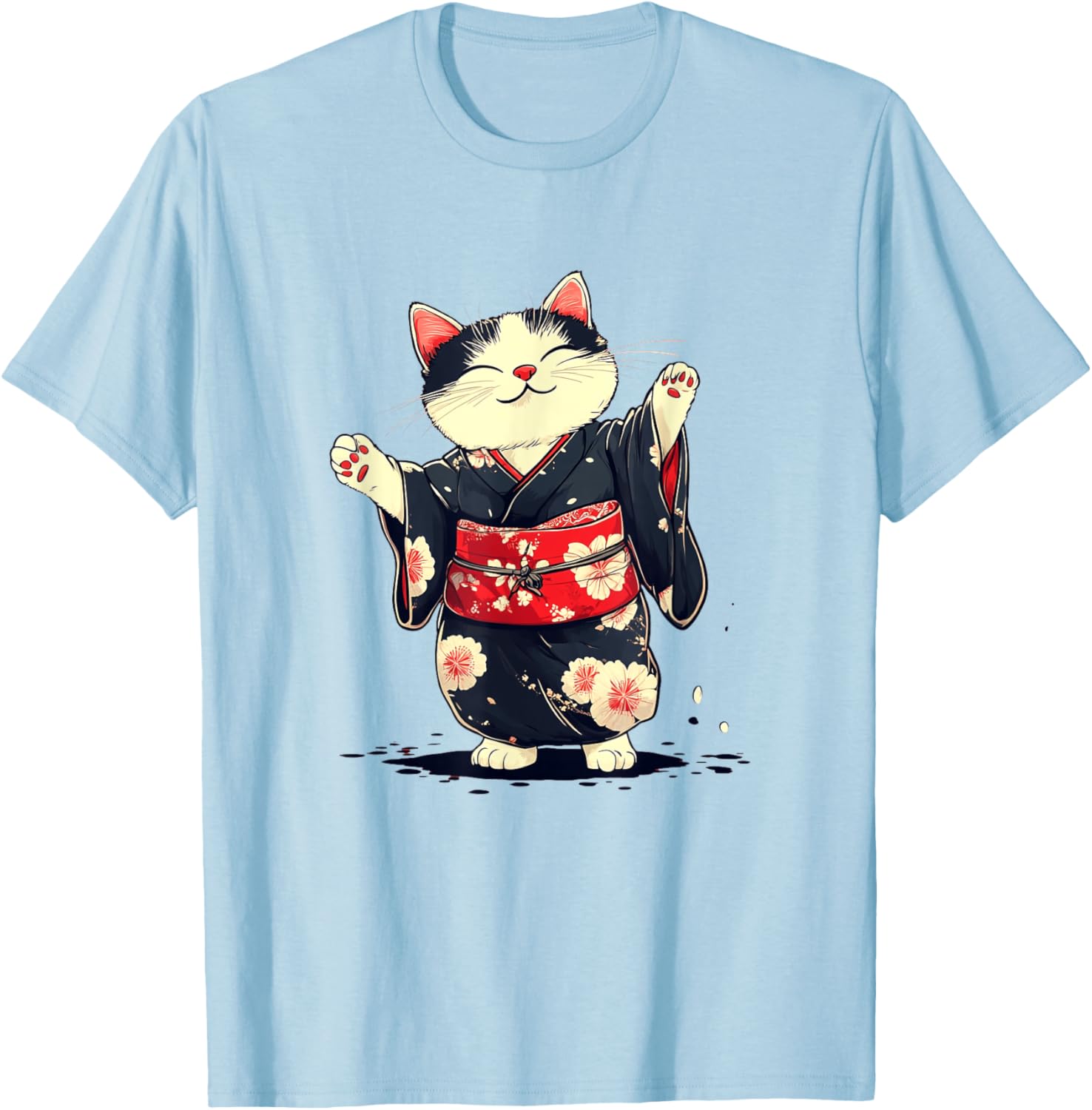 Pretty Kimono Cat T-Shirt for Japanese Style Lovers - Unisex Kids Adults - 2