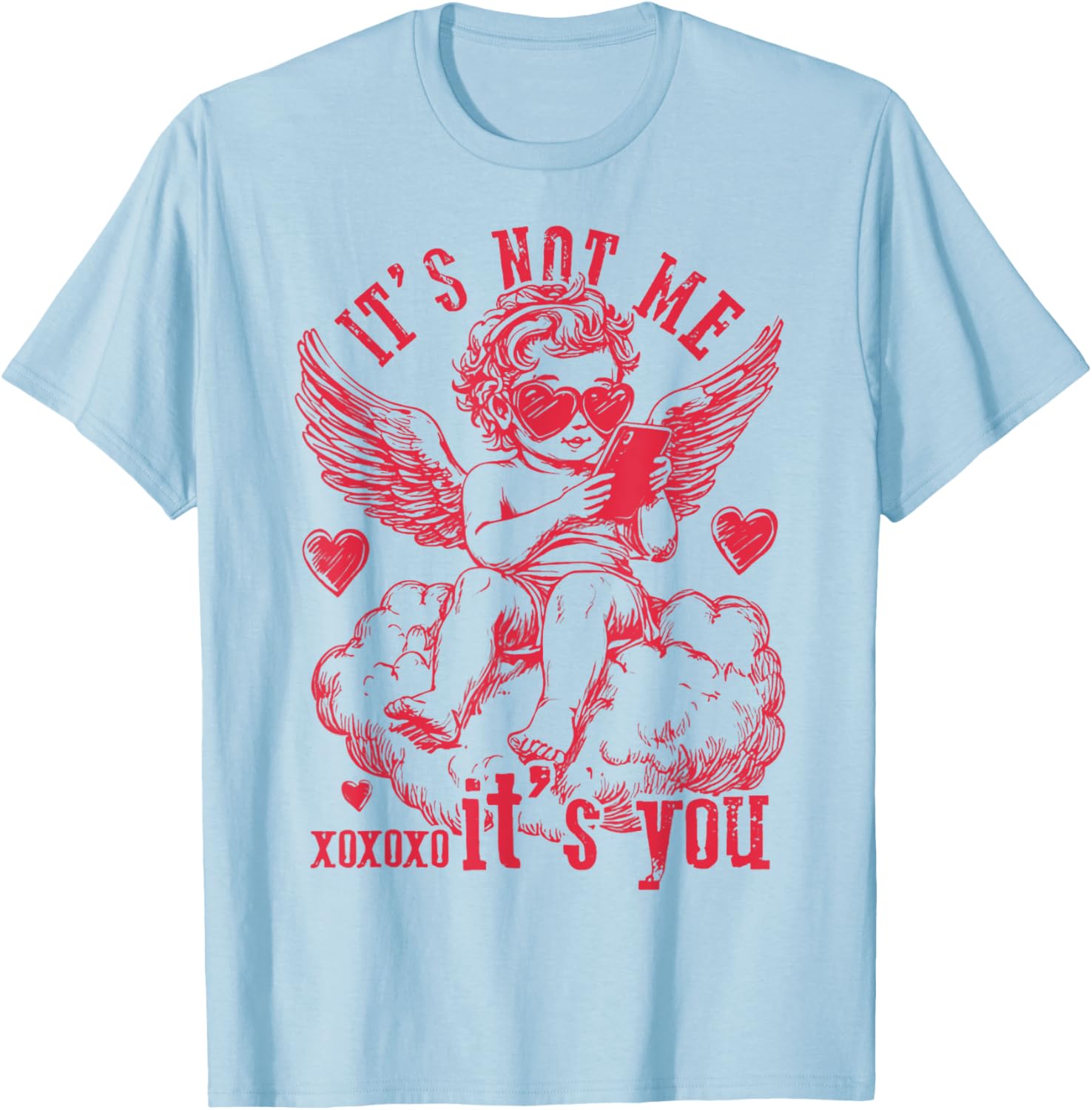 Funny Retro Snarky Cupid Valentine's T-Shirt - It's Not Me It's You - 2