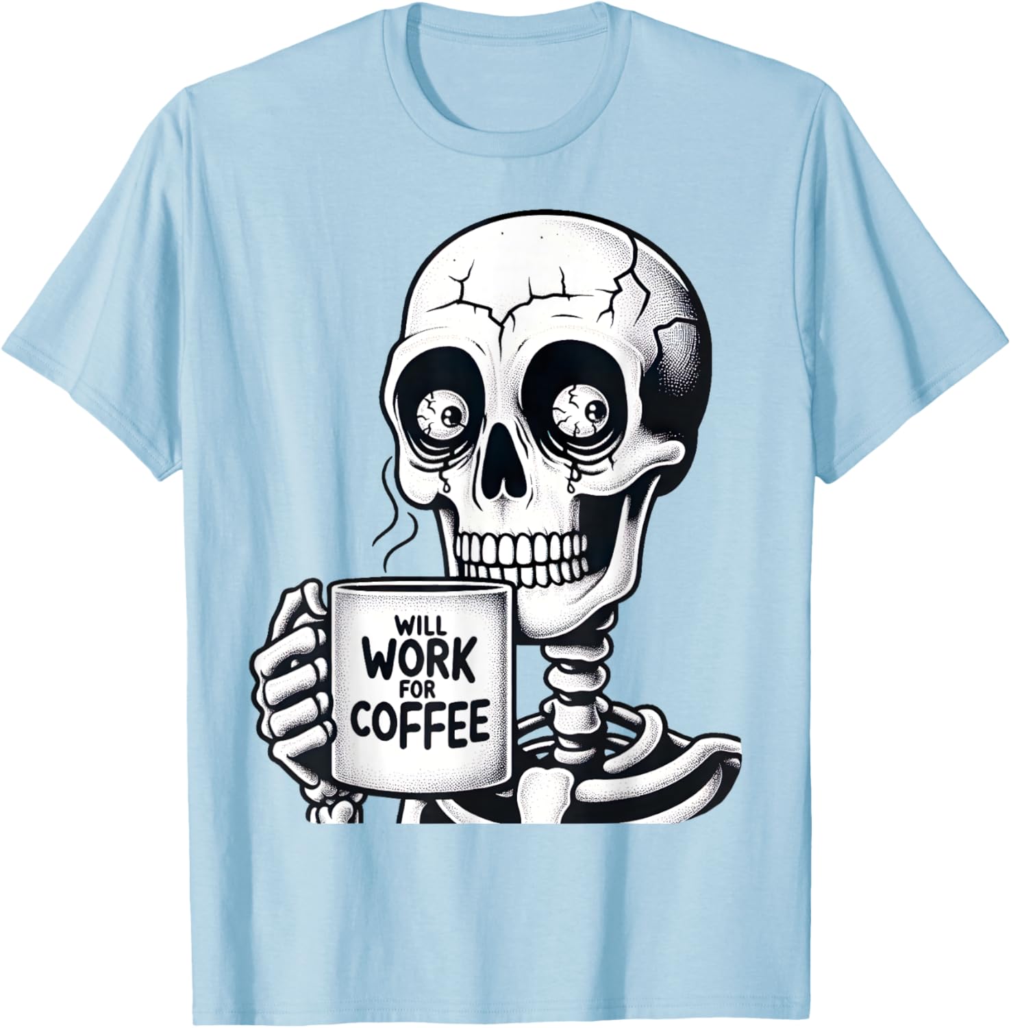 Funny Skeleton Coffee Lover T-Shirt - Perfect Gift for Caffeine Fans - 12