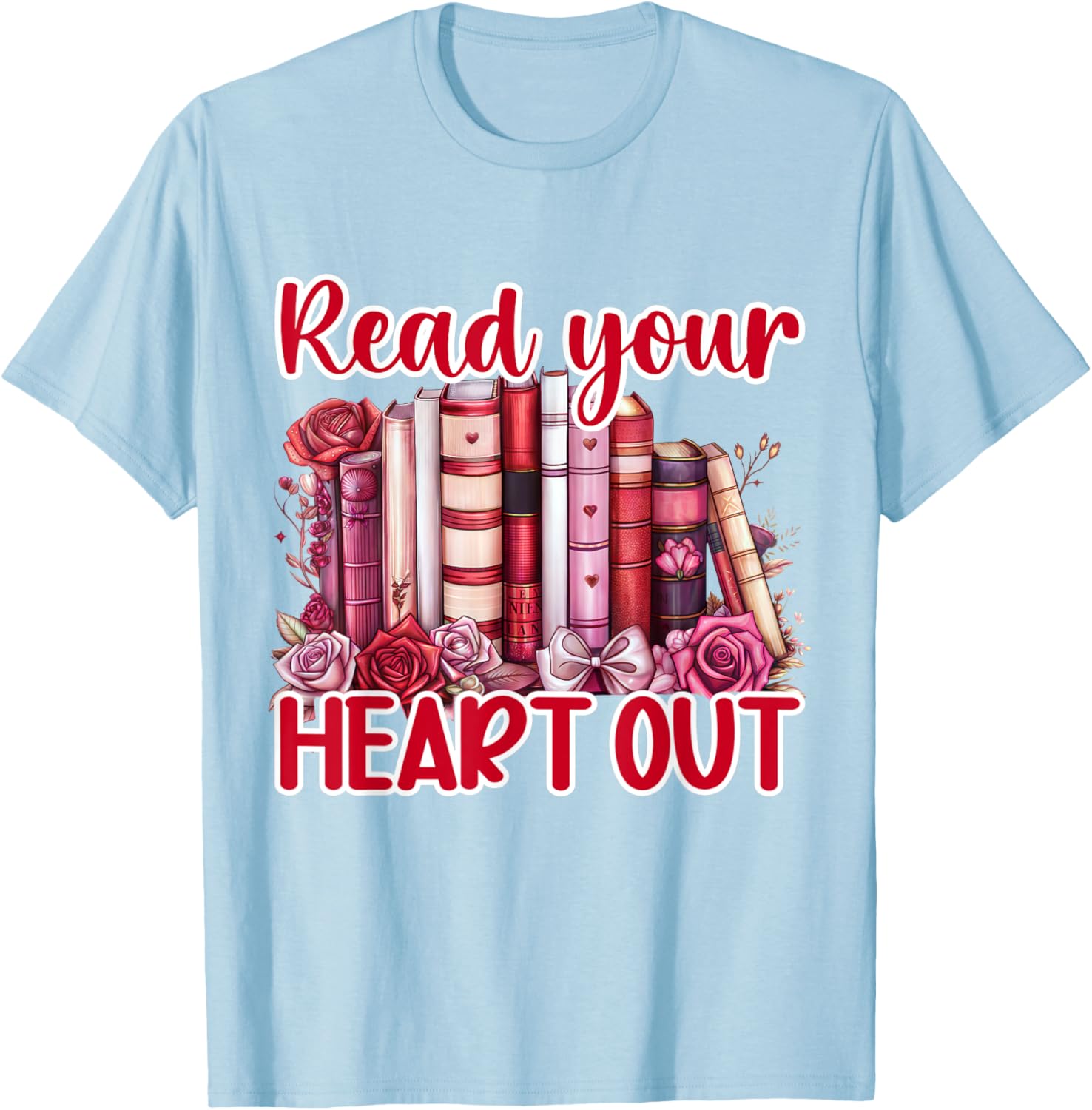 Retro Read Your Heart Out Valentine's Day T-Shirt for Book Lovers and Teachers - 12