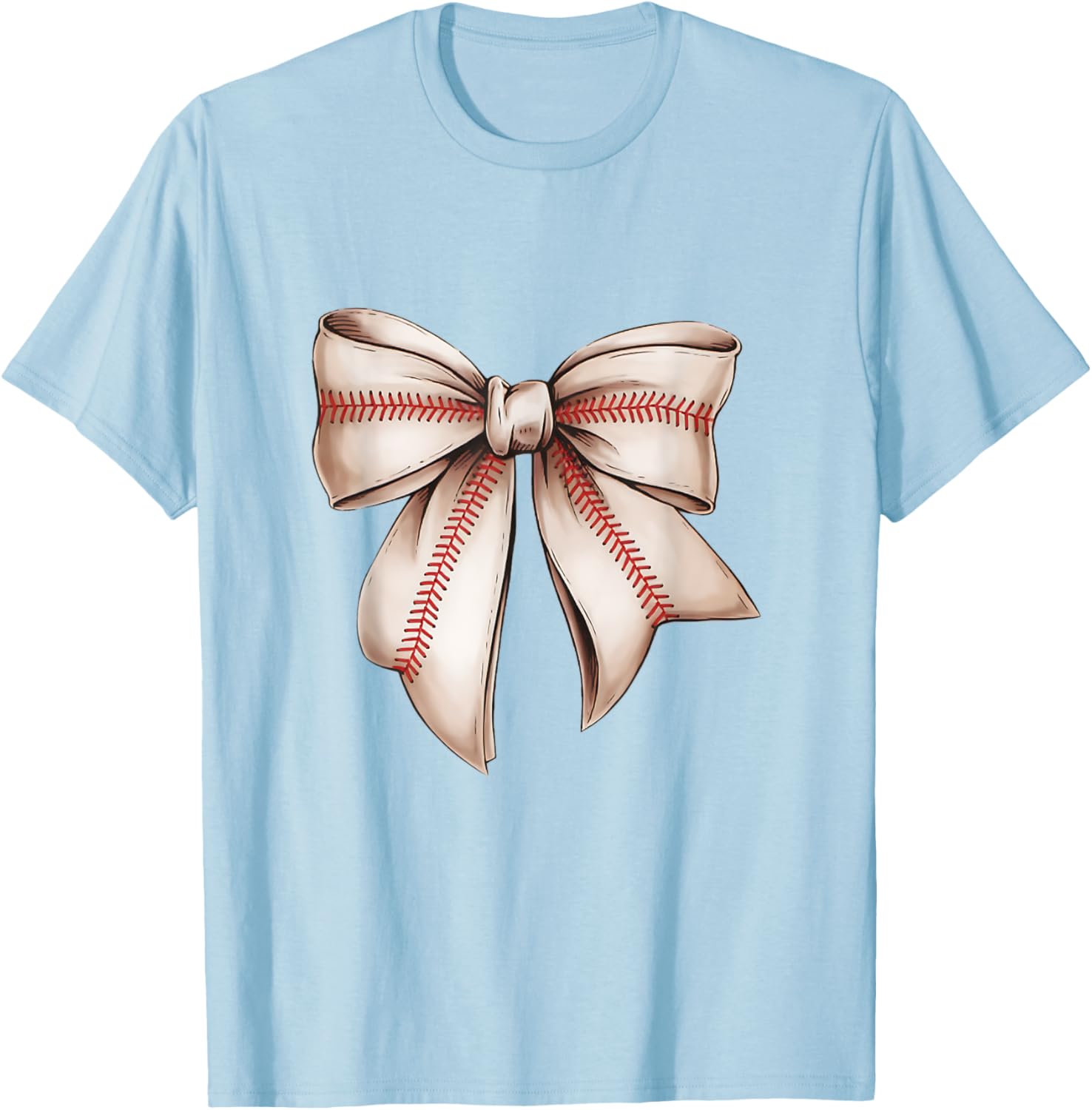 Retro Baseball Bow T-Shirt for Sports Lovers, Fun Sublimation Design - 27