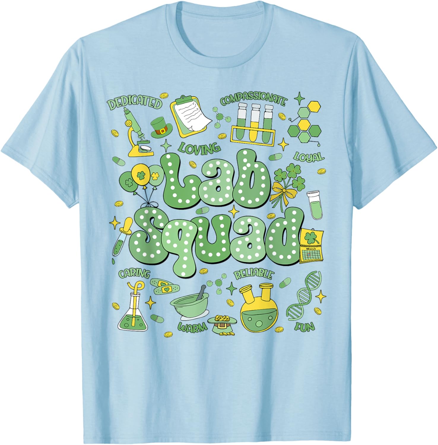 Lab Squad Medical Laboratory Technician St Patrick's Day T-Shirt Fun Design - 2