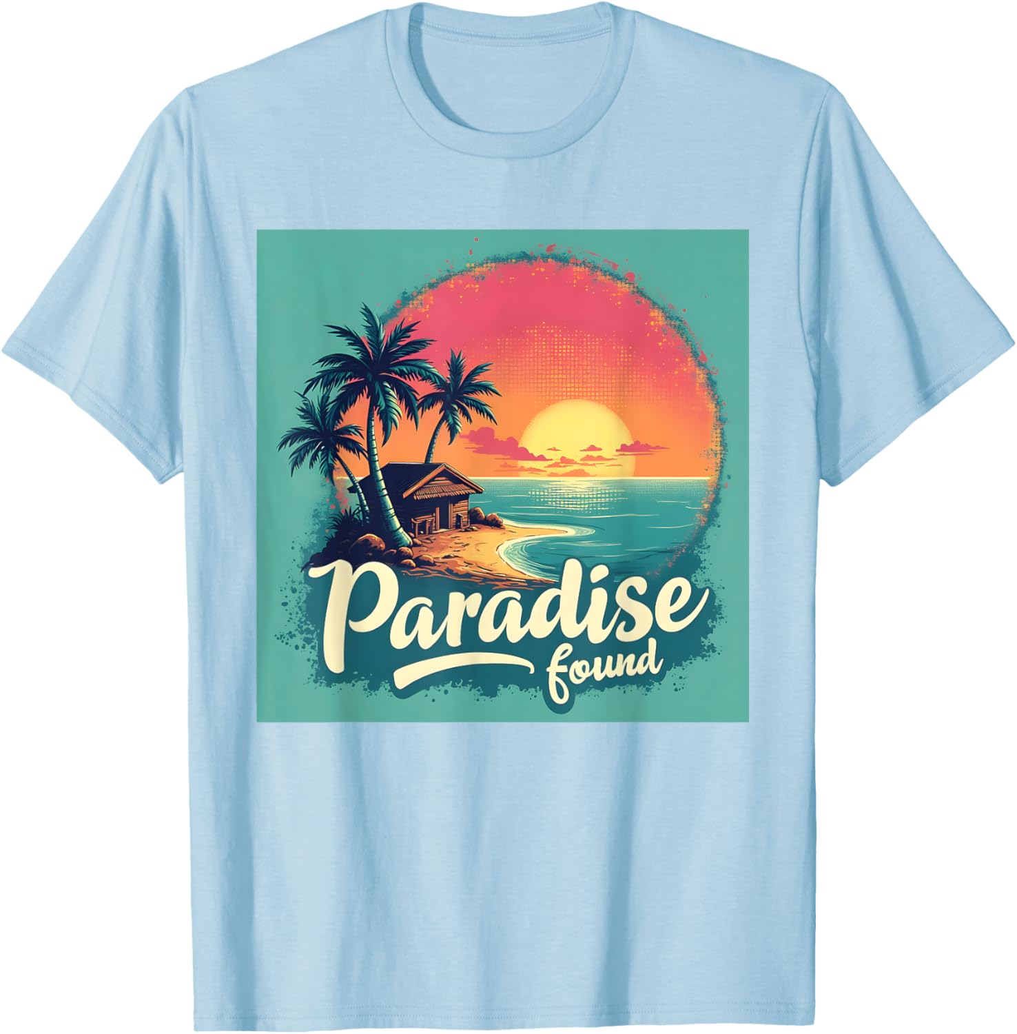 Tropical Paradise Sunset Shirt with Palm Trees and Ocean Design - 13