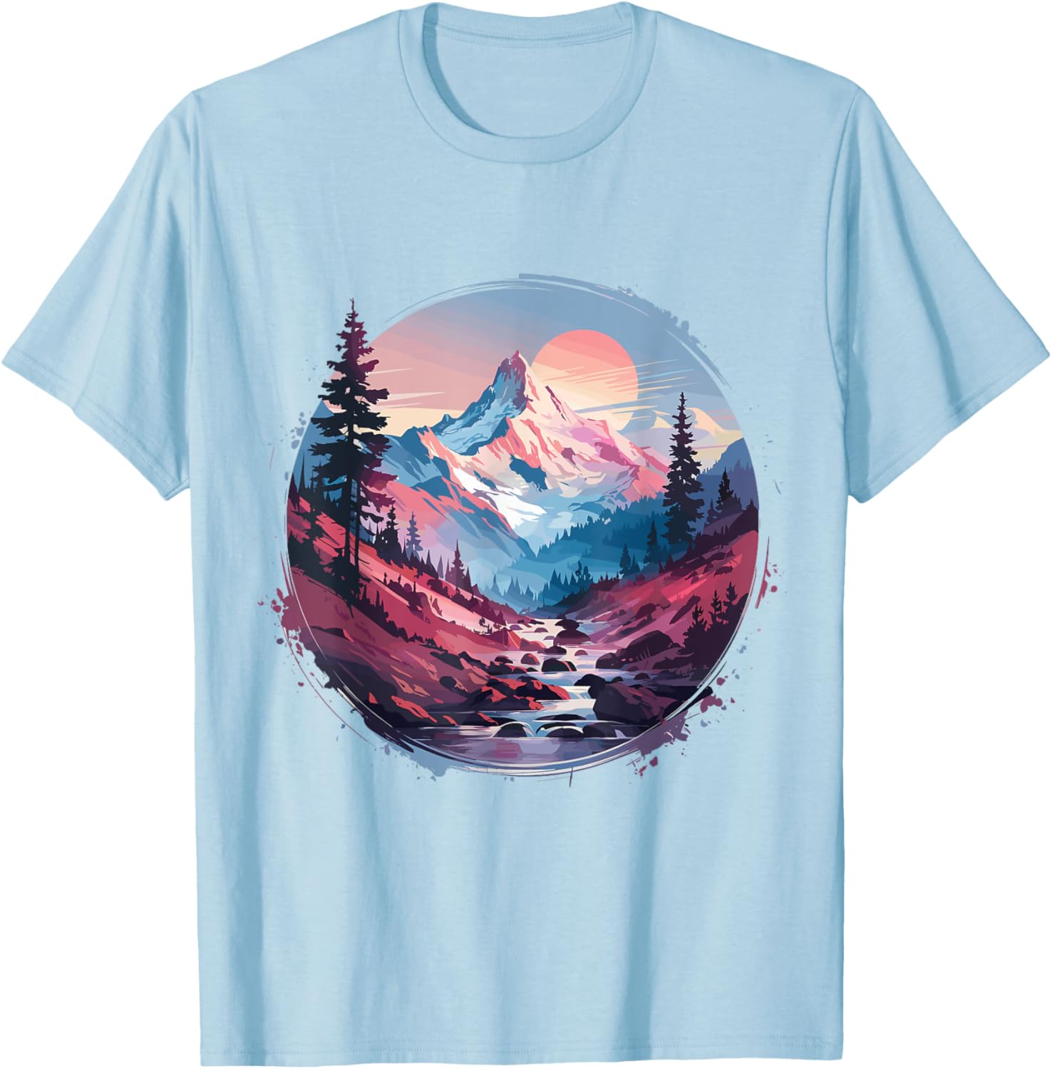 Funny Mountain Hiking T-Shirt with Sunrise Graphic for Outdoor Lovers - 4