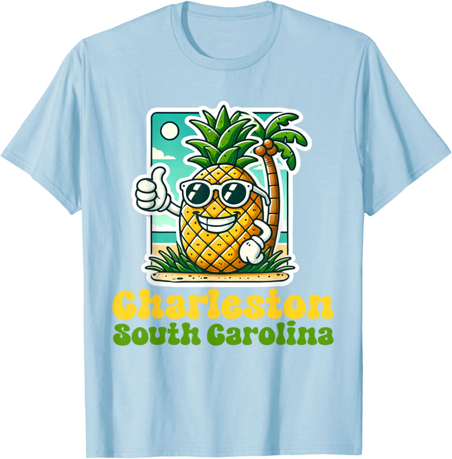 Cute Pineapple Thumbs Up T-Shirt - Charleston South Carolina Style - 16