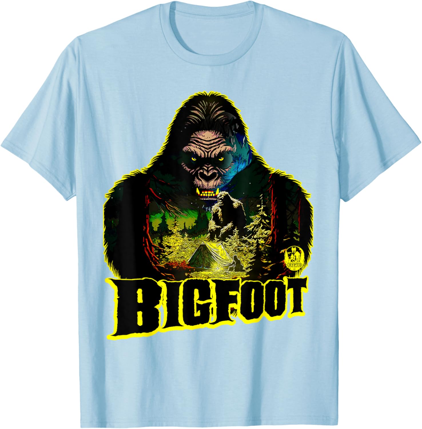 Bigfoot Scary Camping Sasquatch Tent T-Shirt for Outdoor Adventures - 8