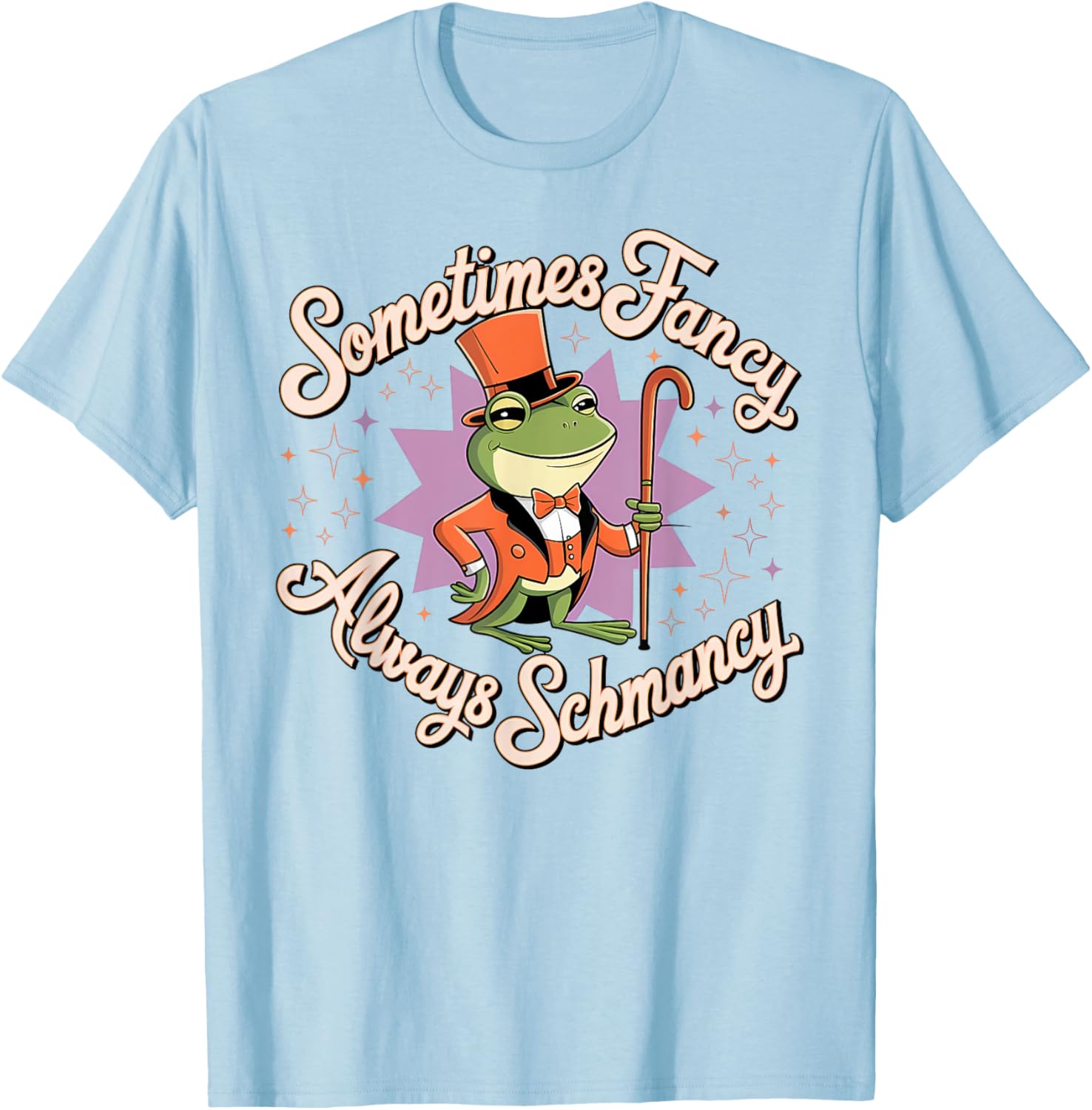 Funny Dapper Frogs T-Shirt - Sometimes Fancy Always Schmancy Style - 8