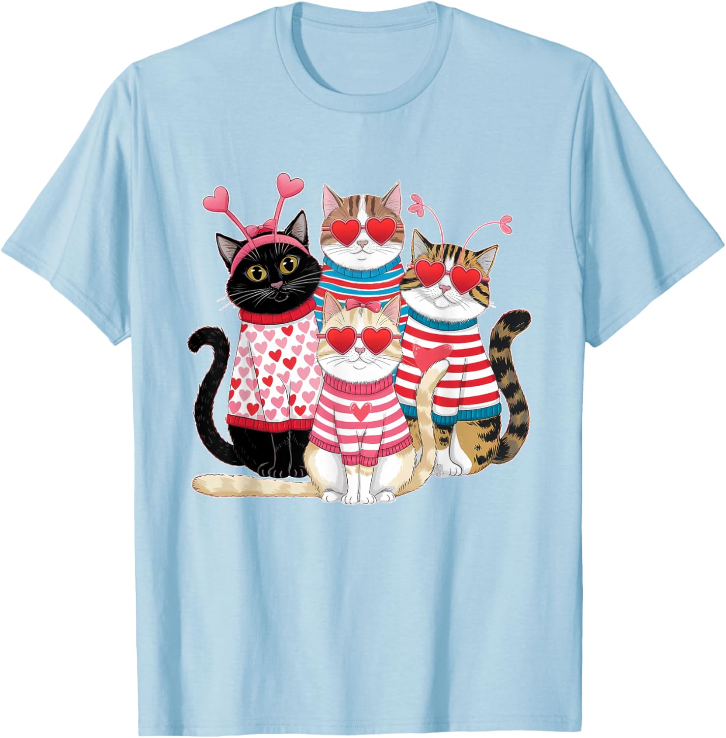 Happy Meowentine's Cute Cat T-Shirt for Girls - Perfect Valentine's Gift - 13