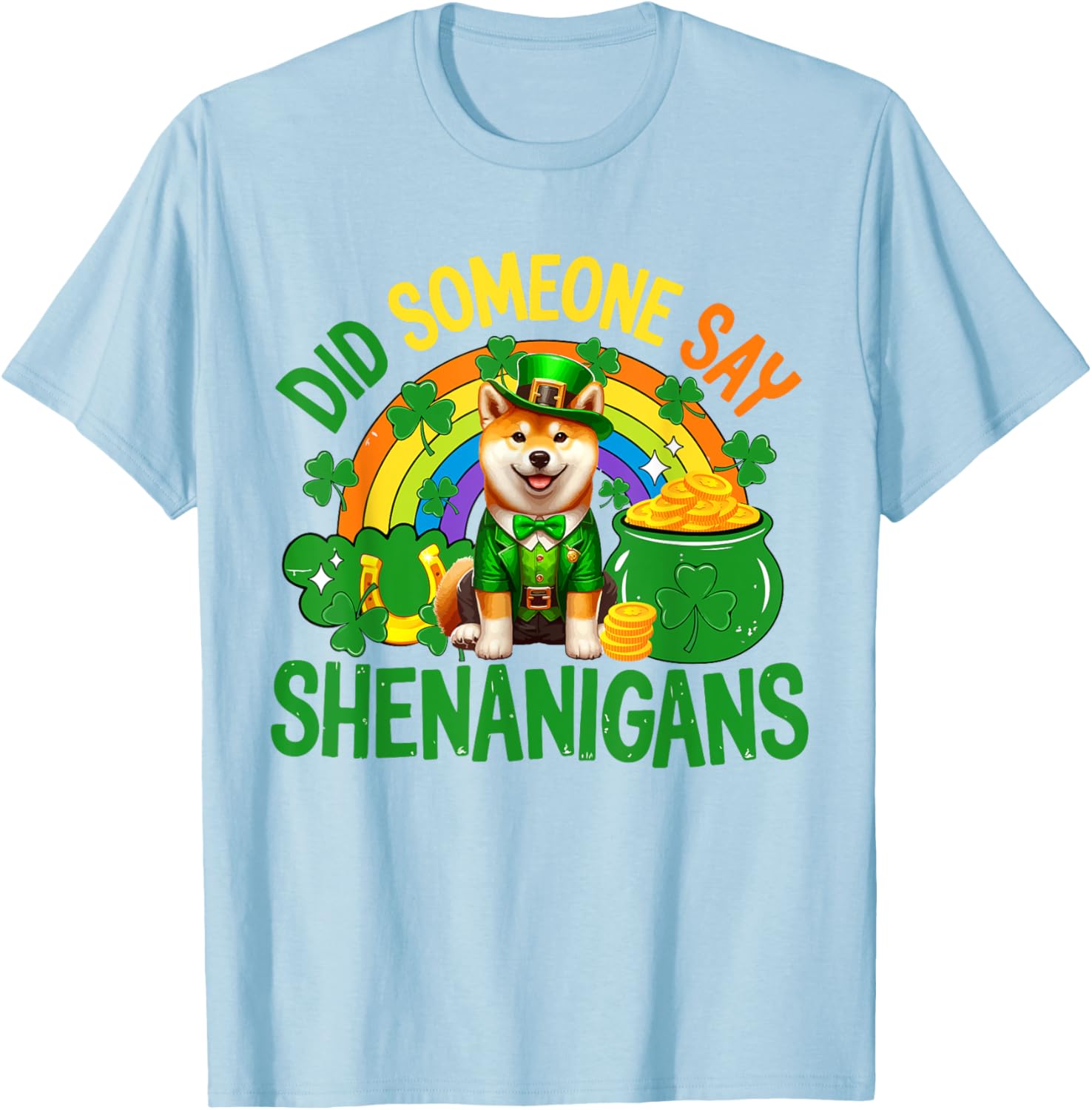Shenanigans St. Patrick's Day Shiba Inu T-Shirt for Fun Celebrations - 19