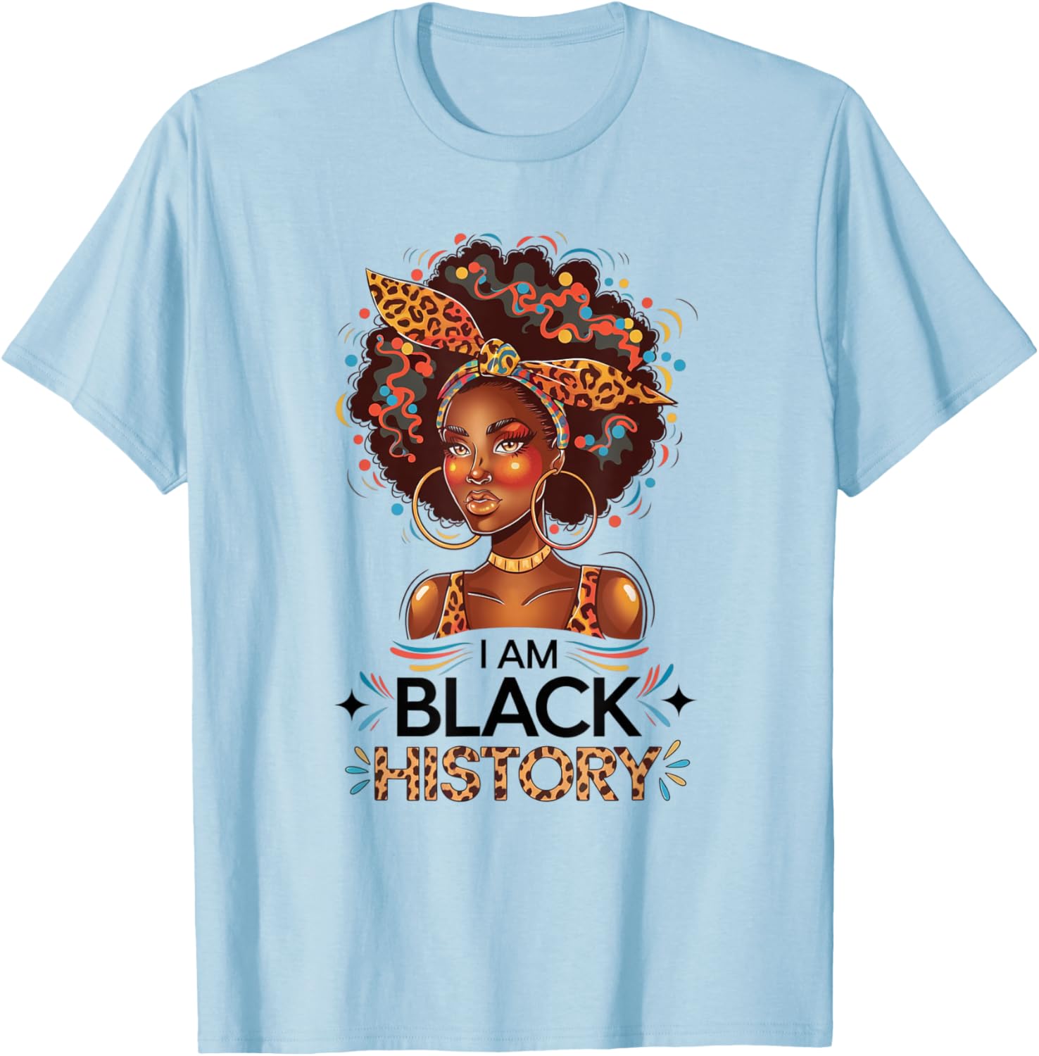 Celebrate Black History with I'm Black History Afro Motivation T-Shirt - 5