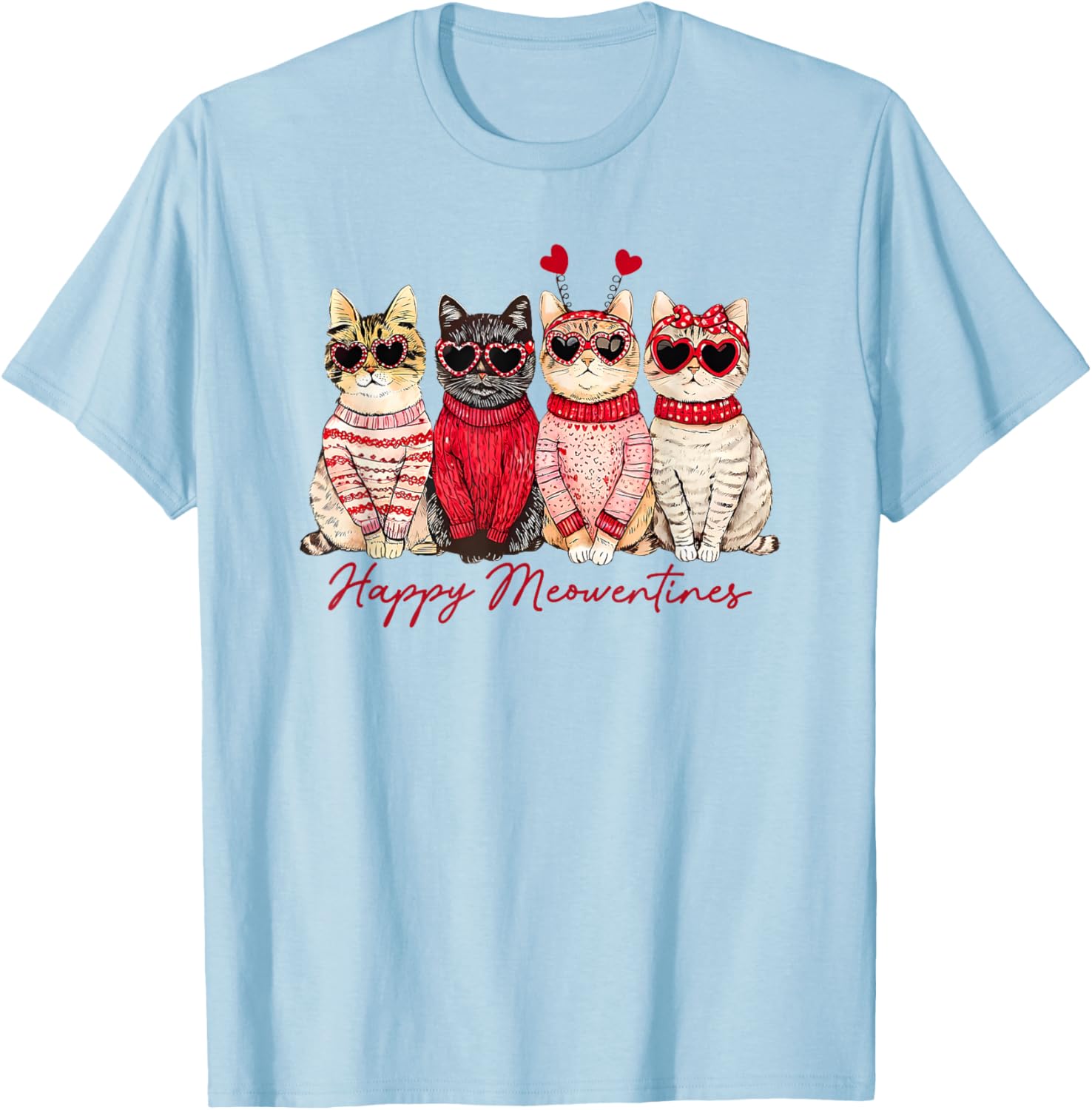 Happy Meowentines Cat T-Shirt for Valentine's Day Love and Fun - 9