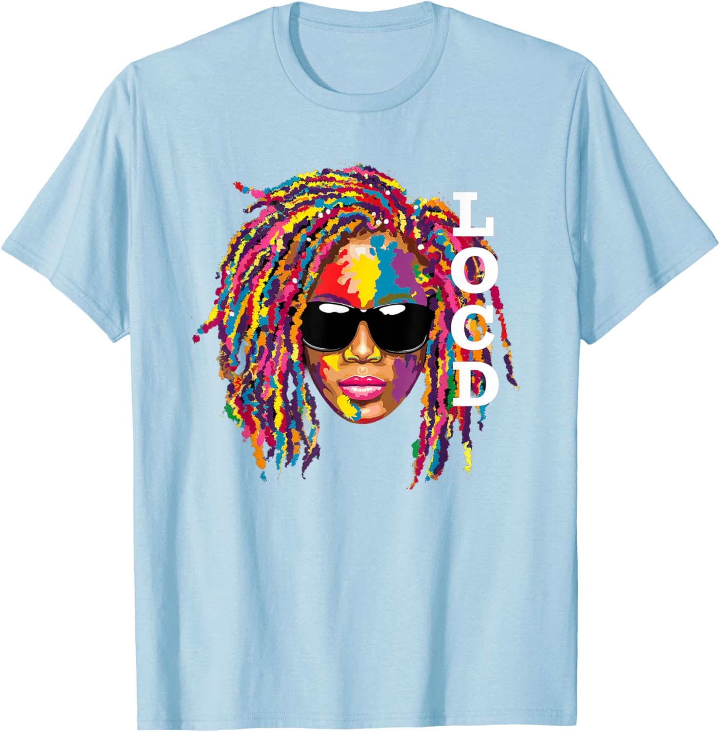 Loc'd For Life Afro Locs T-Shirt for Black Melanin Women - Stylish Dreadlocks Apparel - 15