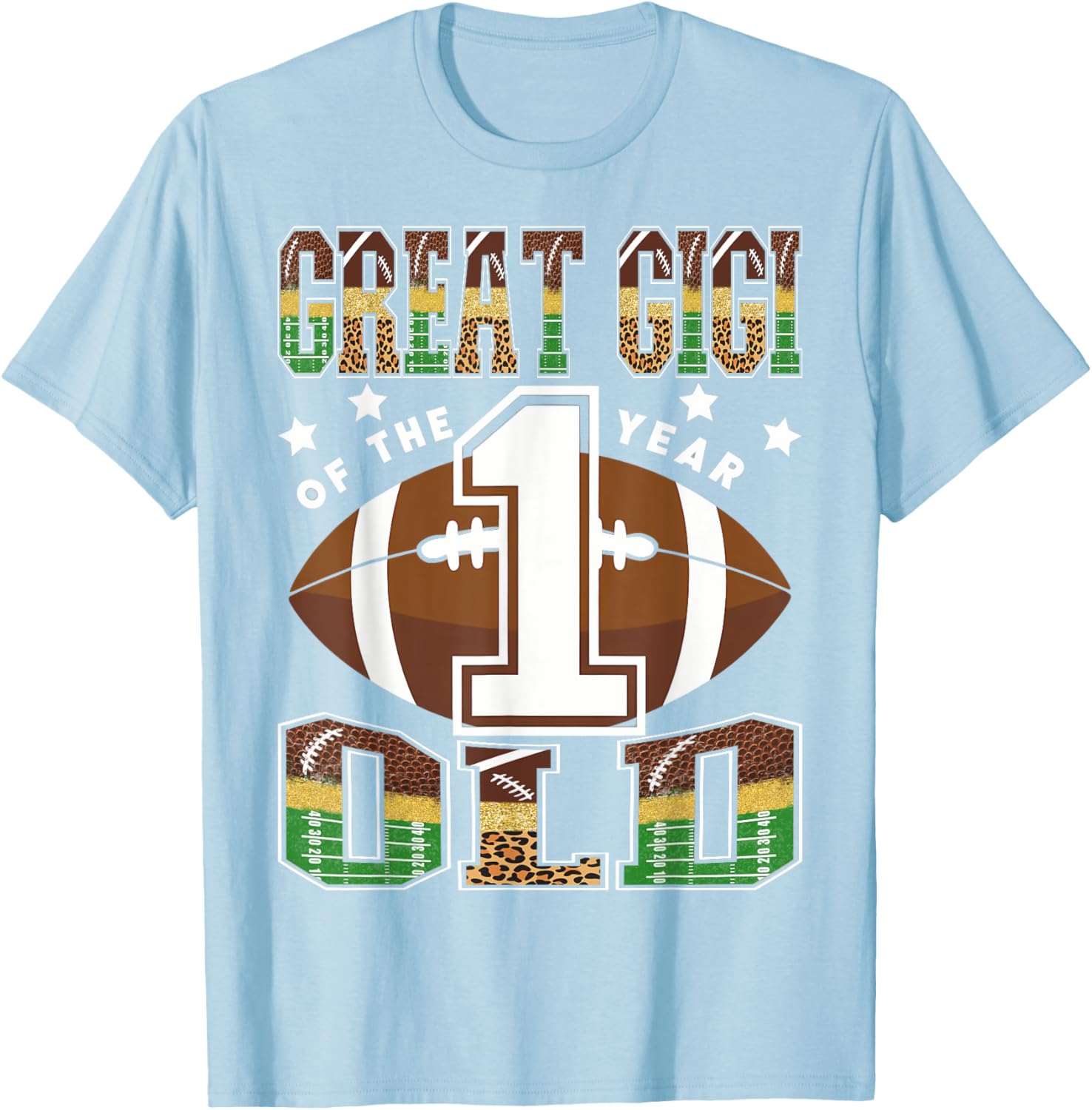 Celebrate Your Little Star with the Great Gigi 1st Birthday Football T-Shirt - 1