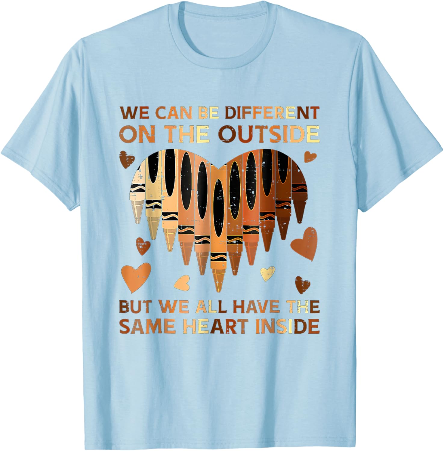 Same Heart Inside Black History Month Afro Teacher T-Shirt for Educators - 3