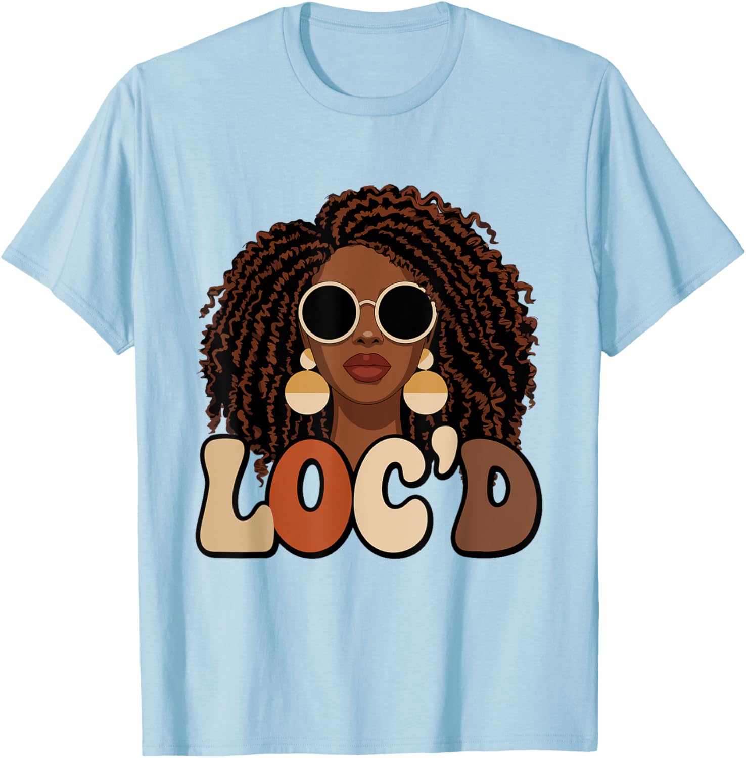 Loc'd For Life Afro Locs T-Shirt for Black Melanin Women Stylish Tee - 4