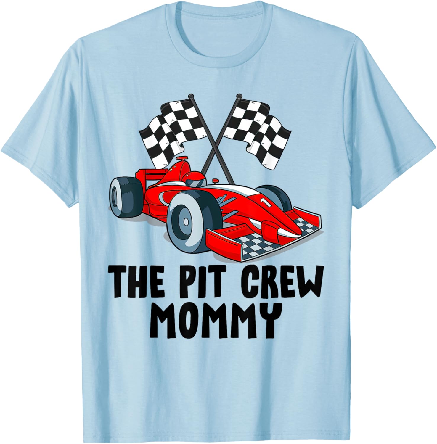 Mommy Pit Crew Racing Family T-Shirt for Kids Birthday Party Fun - 3