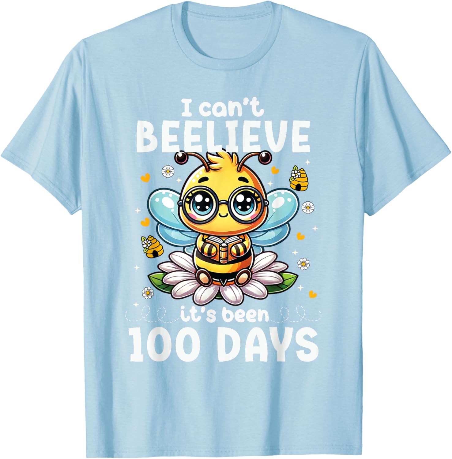 Fun 100 Days of School Bee T-Shirt for Kids and Teachers - 18