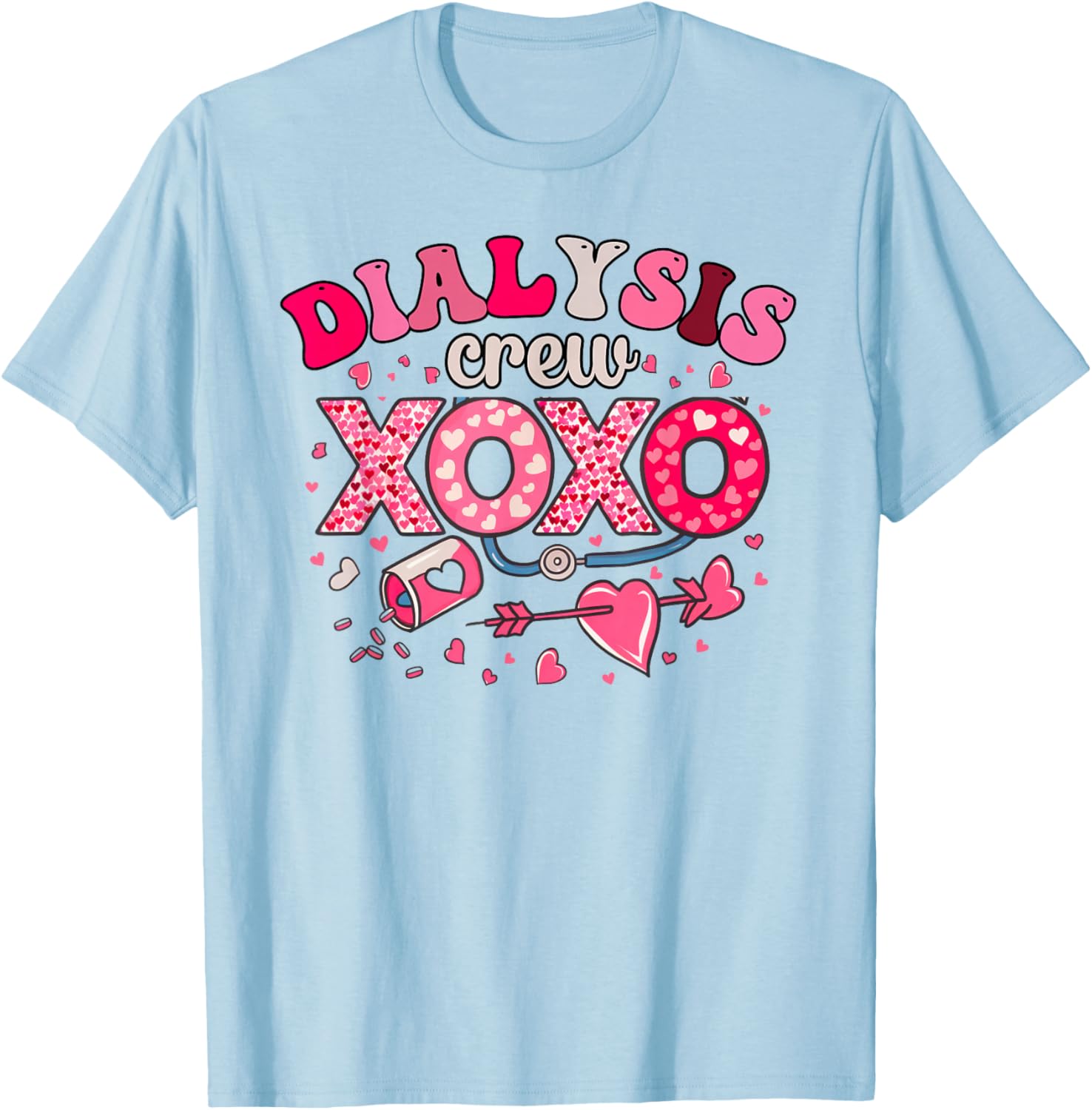 XOXO Dialysis Nurse Valentine's Day T-Shirt for Caregivers 2025 - 3