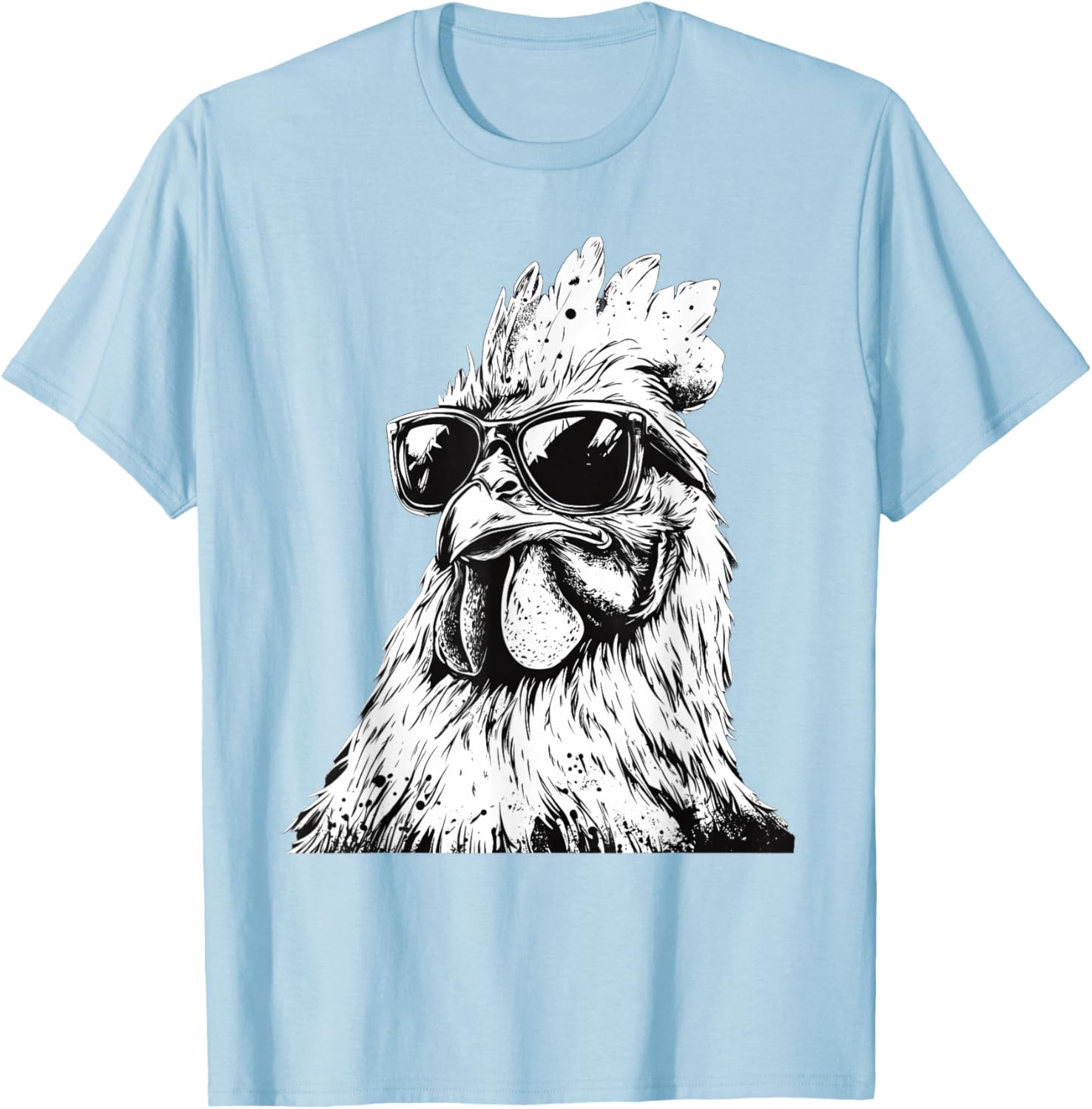 Cool Chicken in Sunglasses Art T-Shirt for Fun and Fashion Lovers - 21