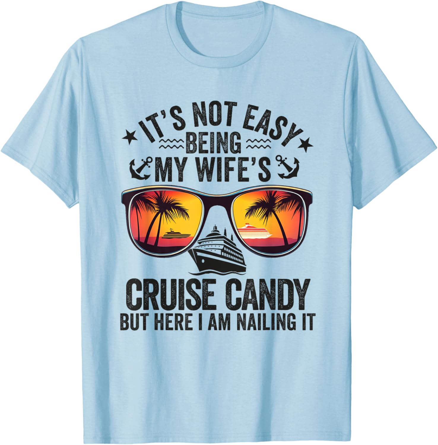 Wife's Cruise Candy Husband T-Shirt Perfect for Fun Vacation Adventures - 3