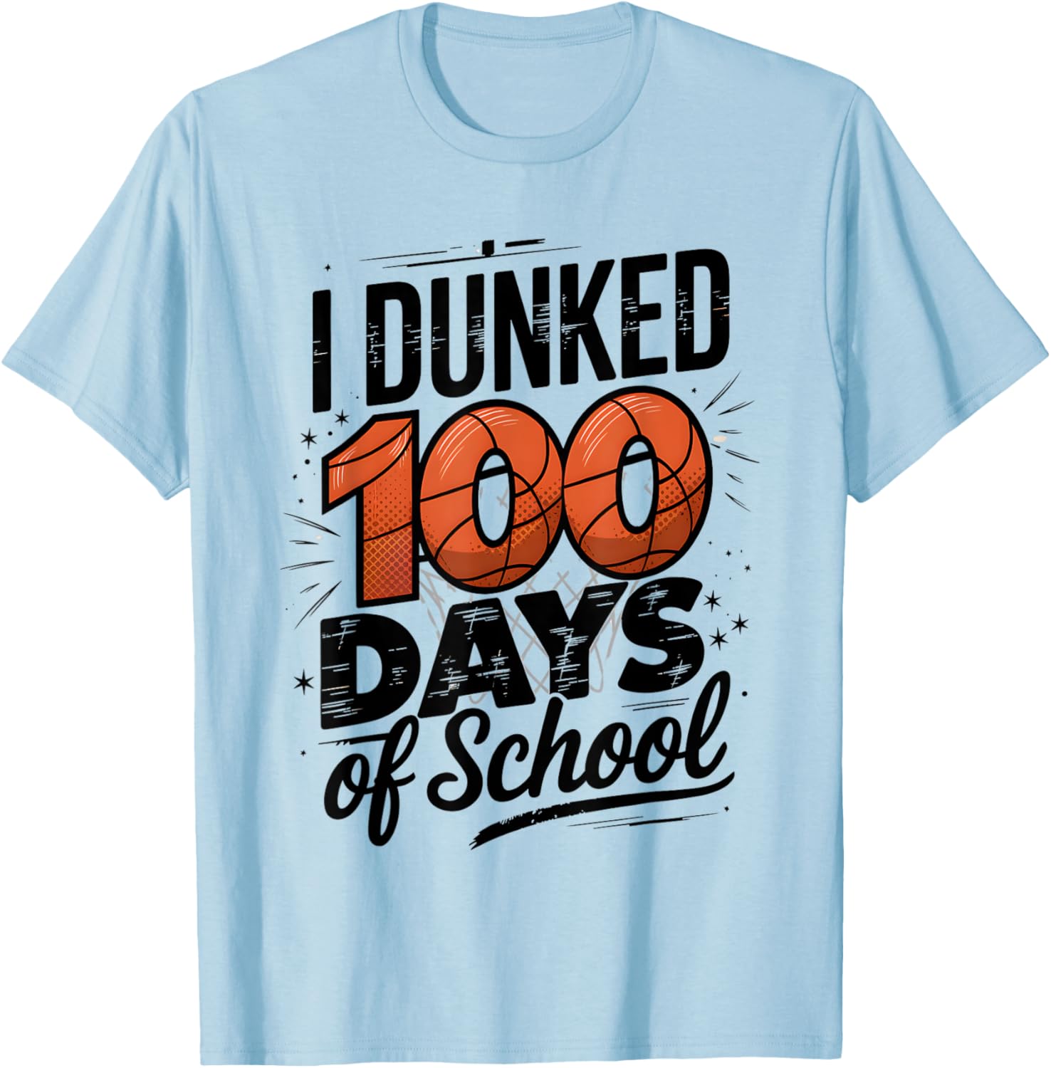 100 Days Smarter Basketball T-Shirt for Boys Dunked School Achievement - 2