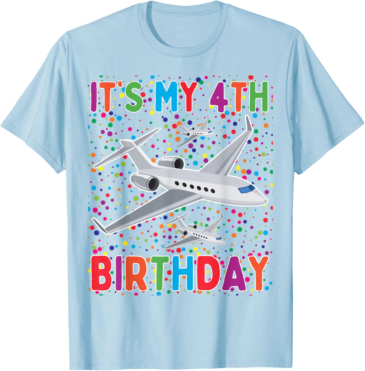It's My 4th Birthday Airplane T-Shirt for Boys and Girls Celebrate in Style - 16