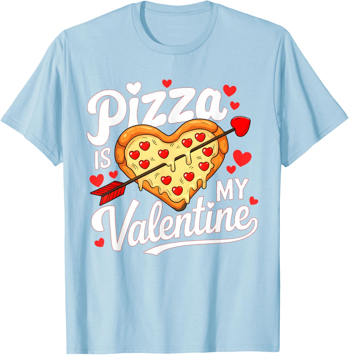 Pizza Is My Valentine Funny Kids T-Shirt for Boys and Girls - 14