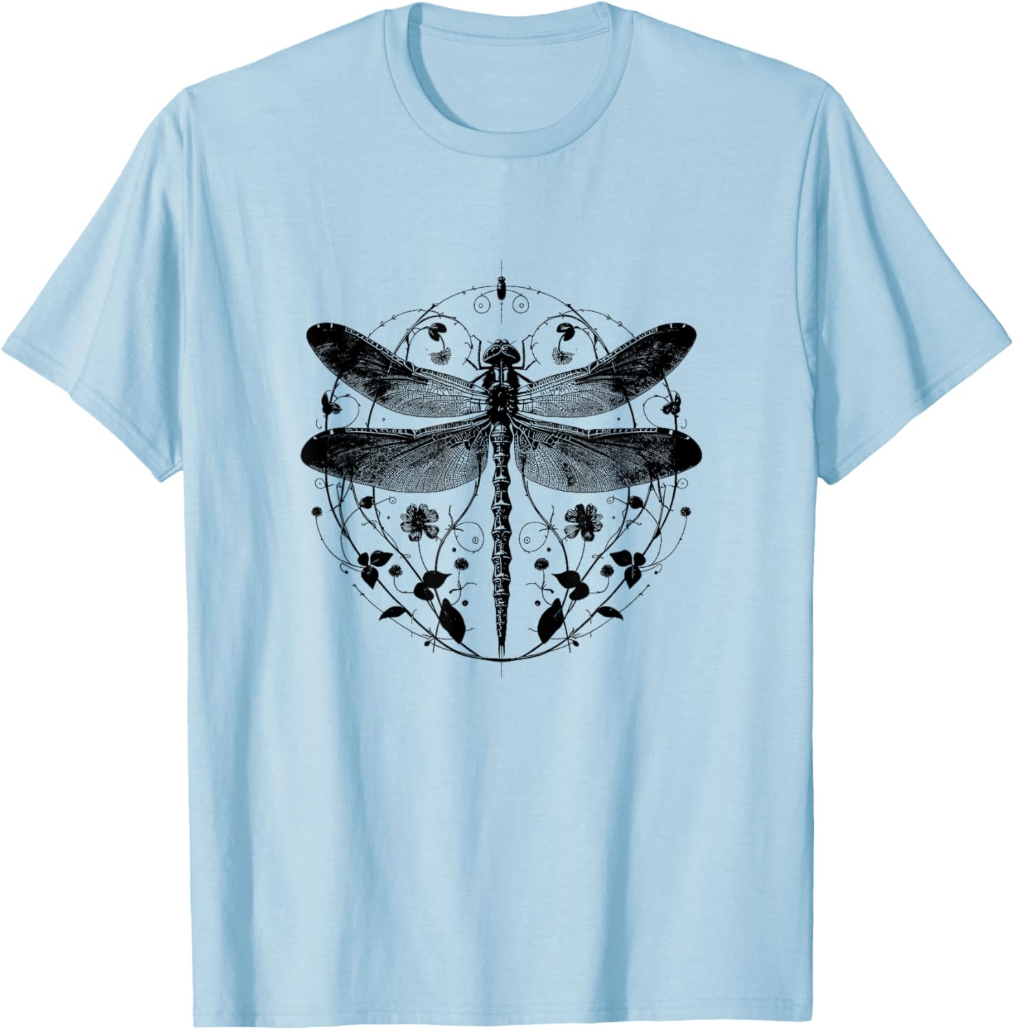 Cute Casual Summer Dragonfly Print T-Shirt for Stylish Comfort - 12