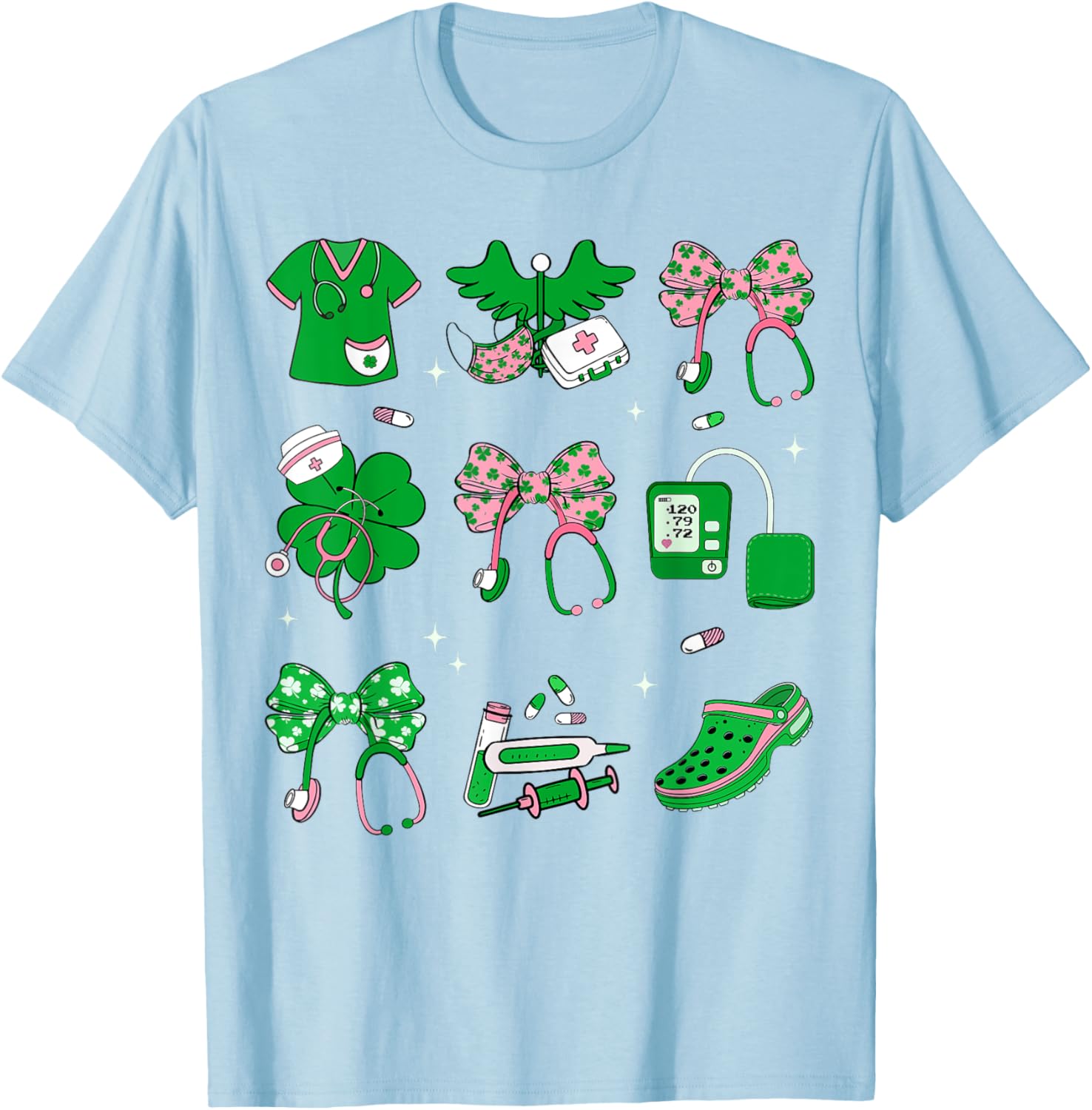 Lucky Shamrock Nurse T-Shirt for St. Patrick's Day Celebration - 23