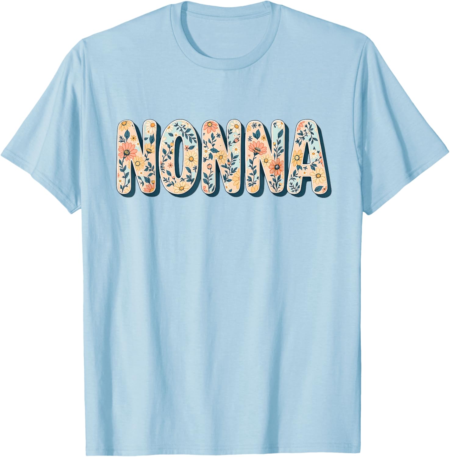 Wildflowers Nonna Floral Mother's Day T-Shirt for Stylish Grandmas - 27