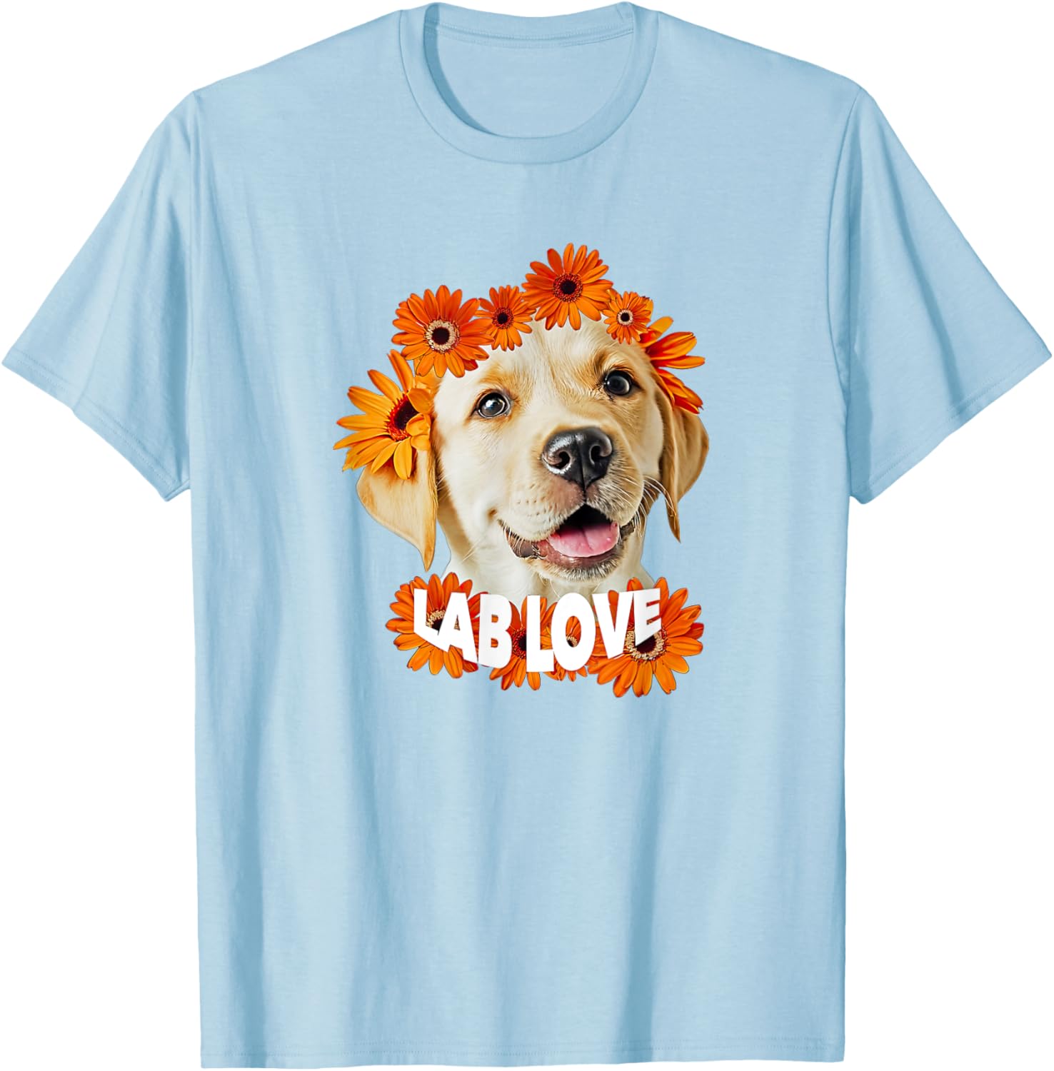 Yellow Labrador Love T-Shirt for Dog Moms and Dads - Daisy Puppy Design - 6