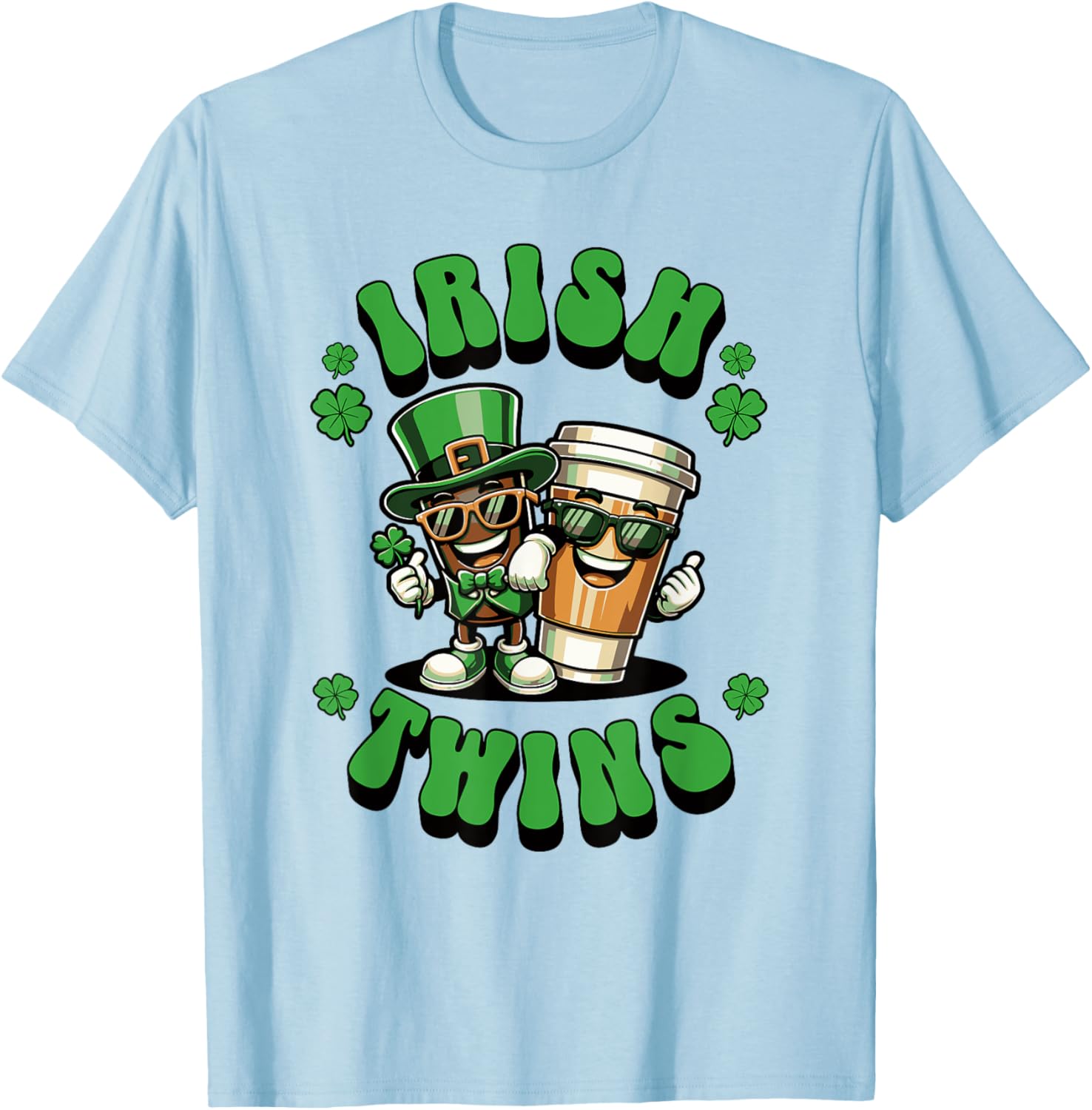 Funny Irish Twins Matching St. Patrick's Day T-Shirt for Kids - 1