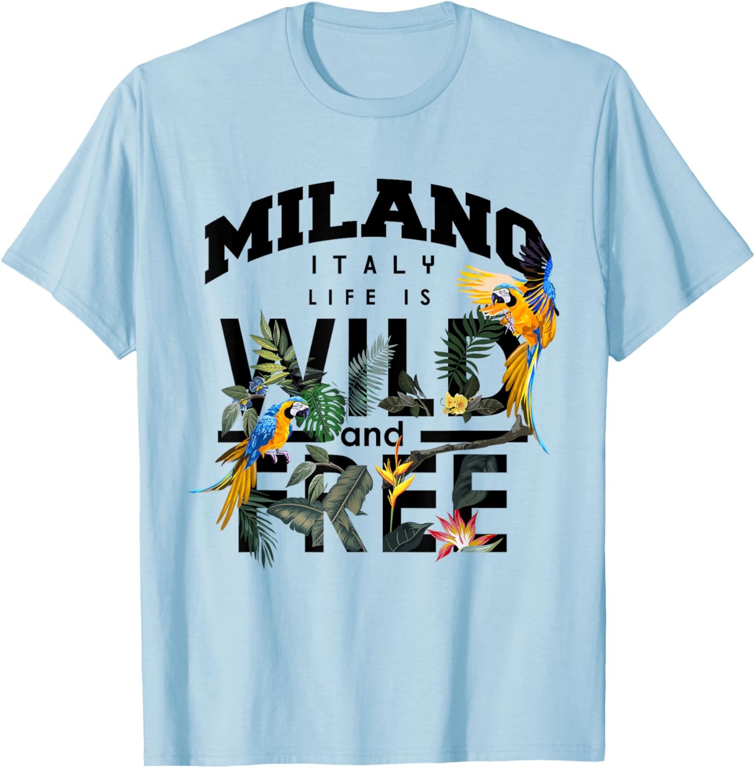 I Love Milano Floral Graphic T-Shirt for Wild & Free Spirits - 13