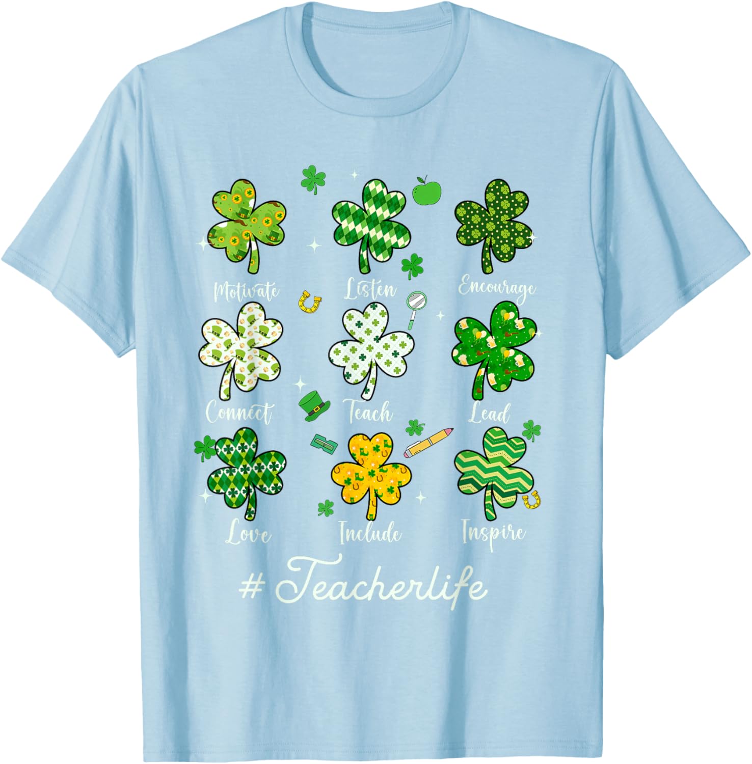 Teacher Life Shamrock T-Shirt - Inspire Love This St. Patrick's Day - 23