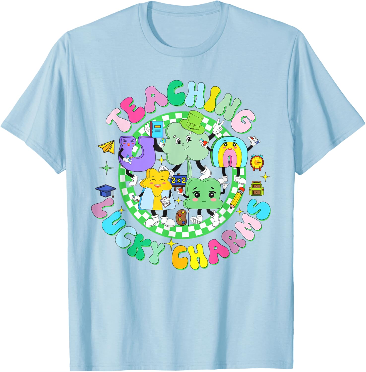 Lucky Charms St Patrick's Day Teacher T-Shirt for Classroom Fun - 20