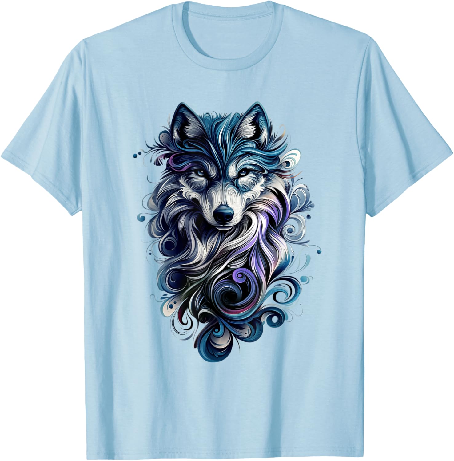 Colorful Wolf T-Shirt for Nature Lovers - Stylish Wildlife Apparel - 13