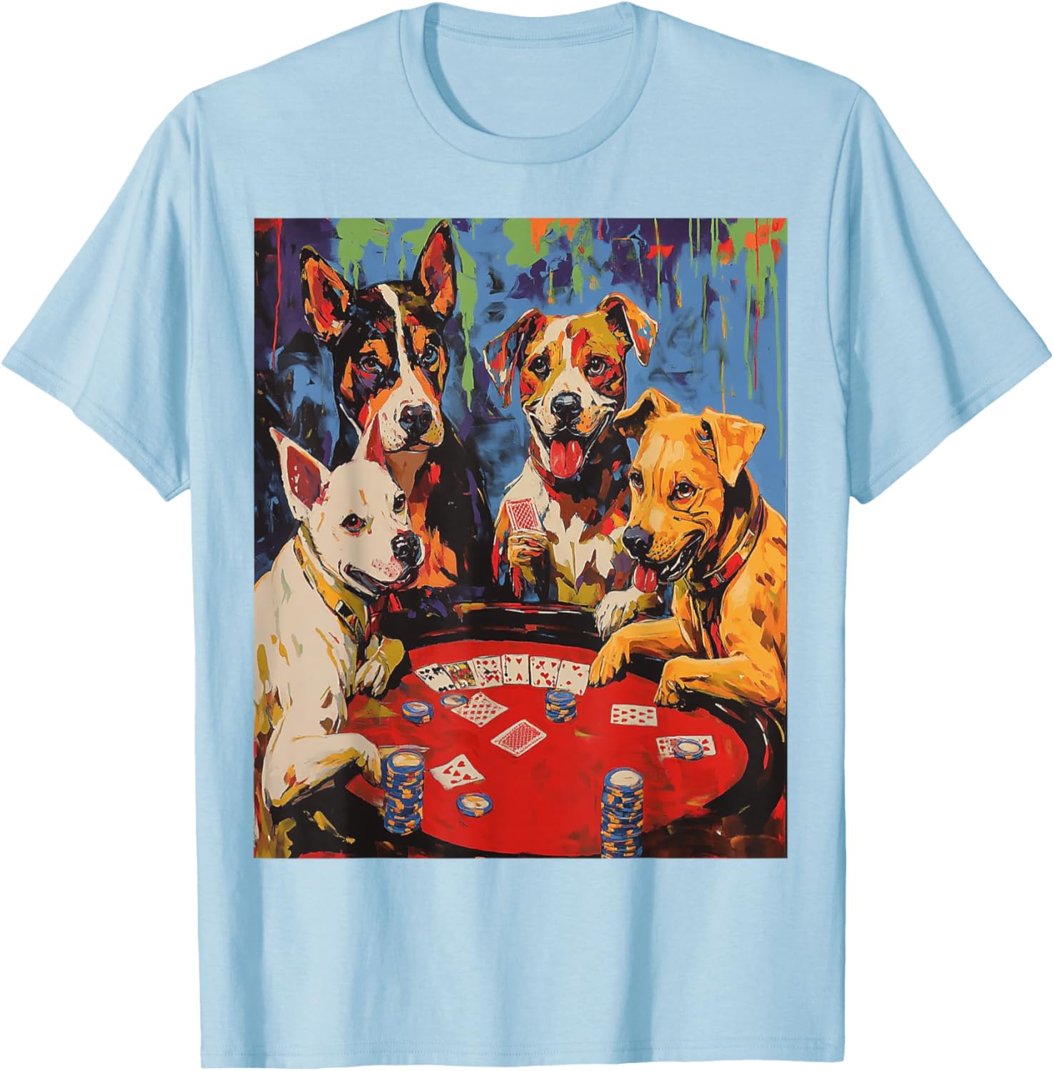 Dogs Playing Poker T-Shirt for Fun Pet Lovers - Stylish Graphic Tee - 14