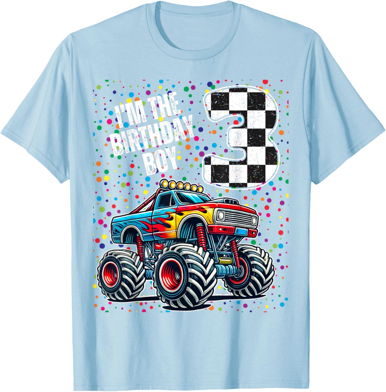 3rd Birthday Monster Truck Shirt for Boys Fun Family Celebration Tee - 16