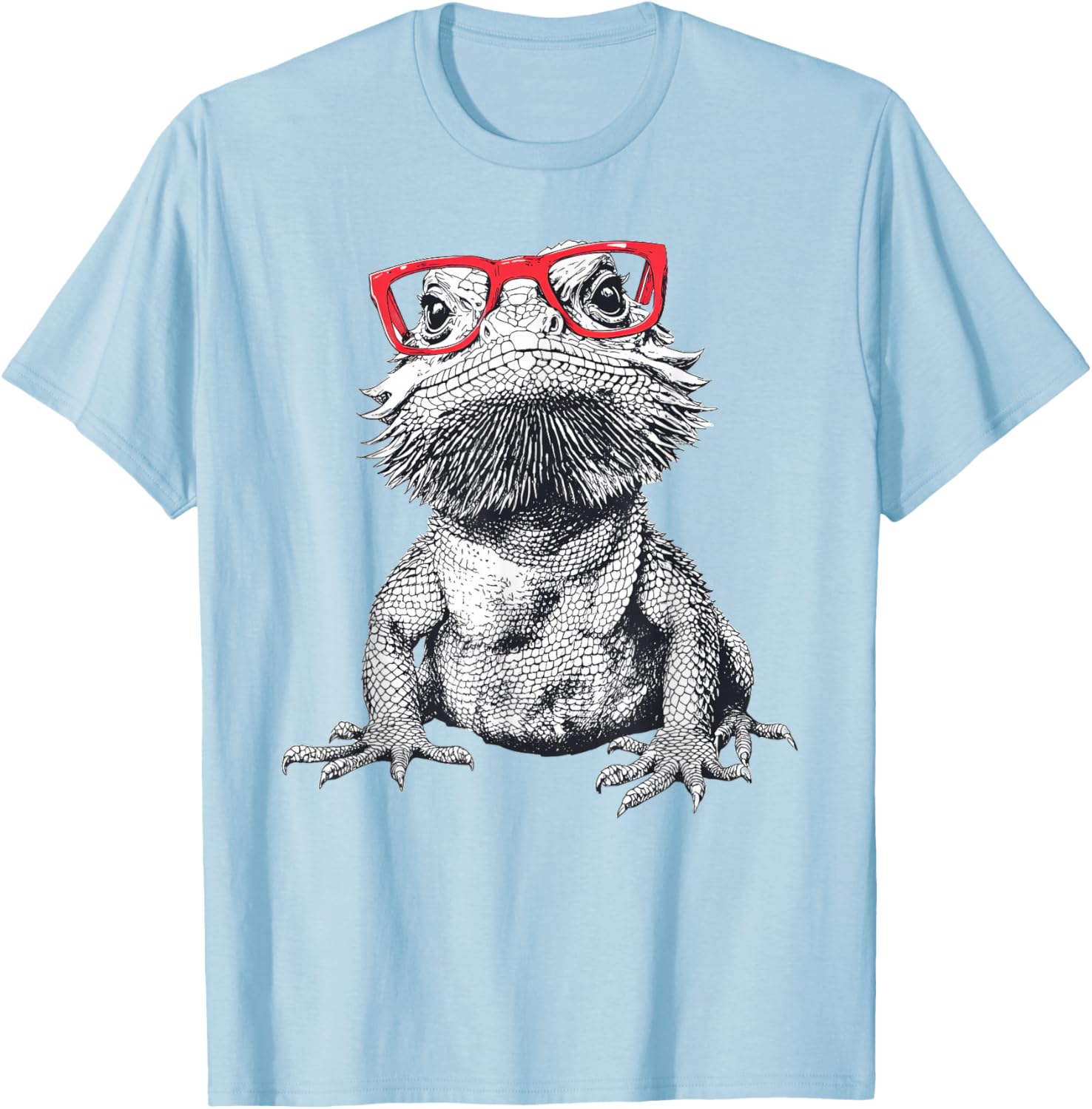 Cool Bearded Dragon Nerdy Glasses T-Shirt for Fun Animal Lovers - 7