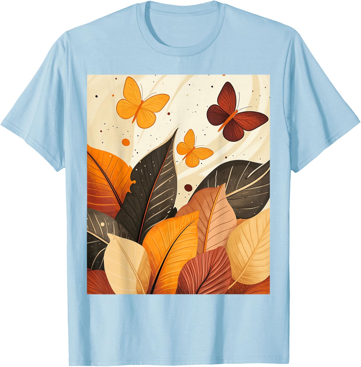 Autumn Leaves and Butterflies T-Shirt for Nature Lovers and Adventurers - 10