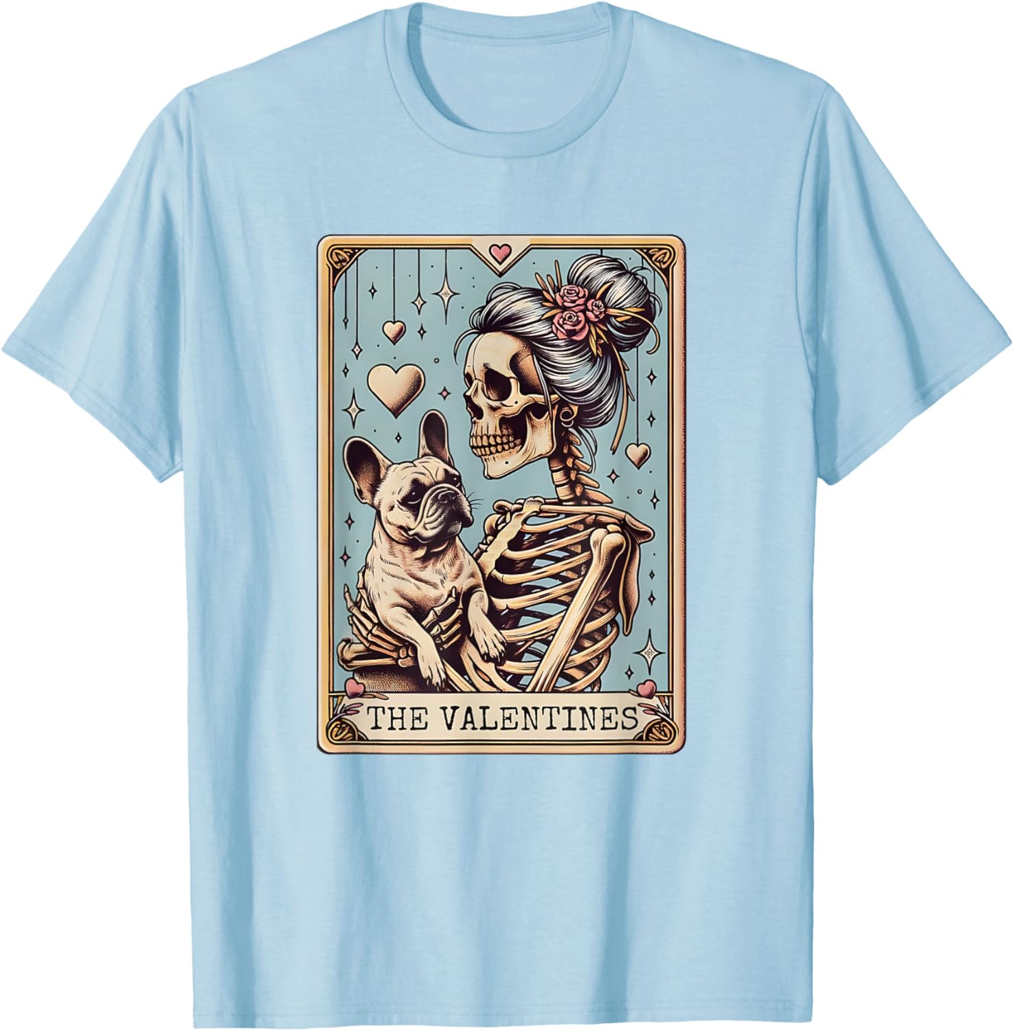 French Bulldog Valentine's Day Tarot Card T-Shirt for Dog Lovers - 22